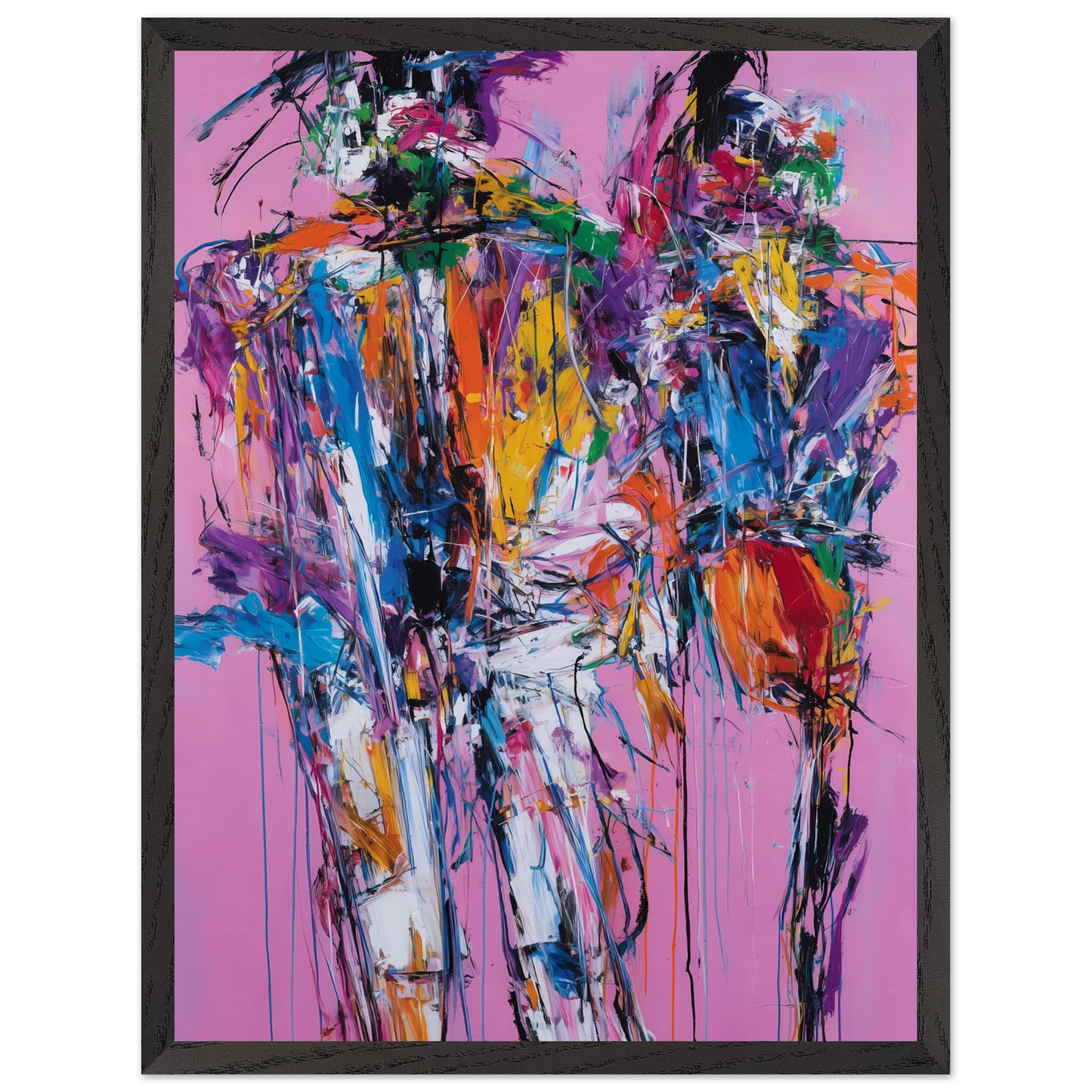 Duo en Tumulte — tableau encadre bois — vue 15 — art mural STNCL