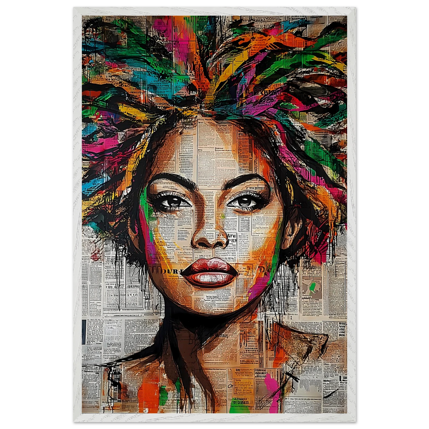 Tête d'Affiche — tableau encadré bois — vue 7 — art mural STNCL
