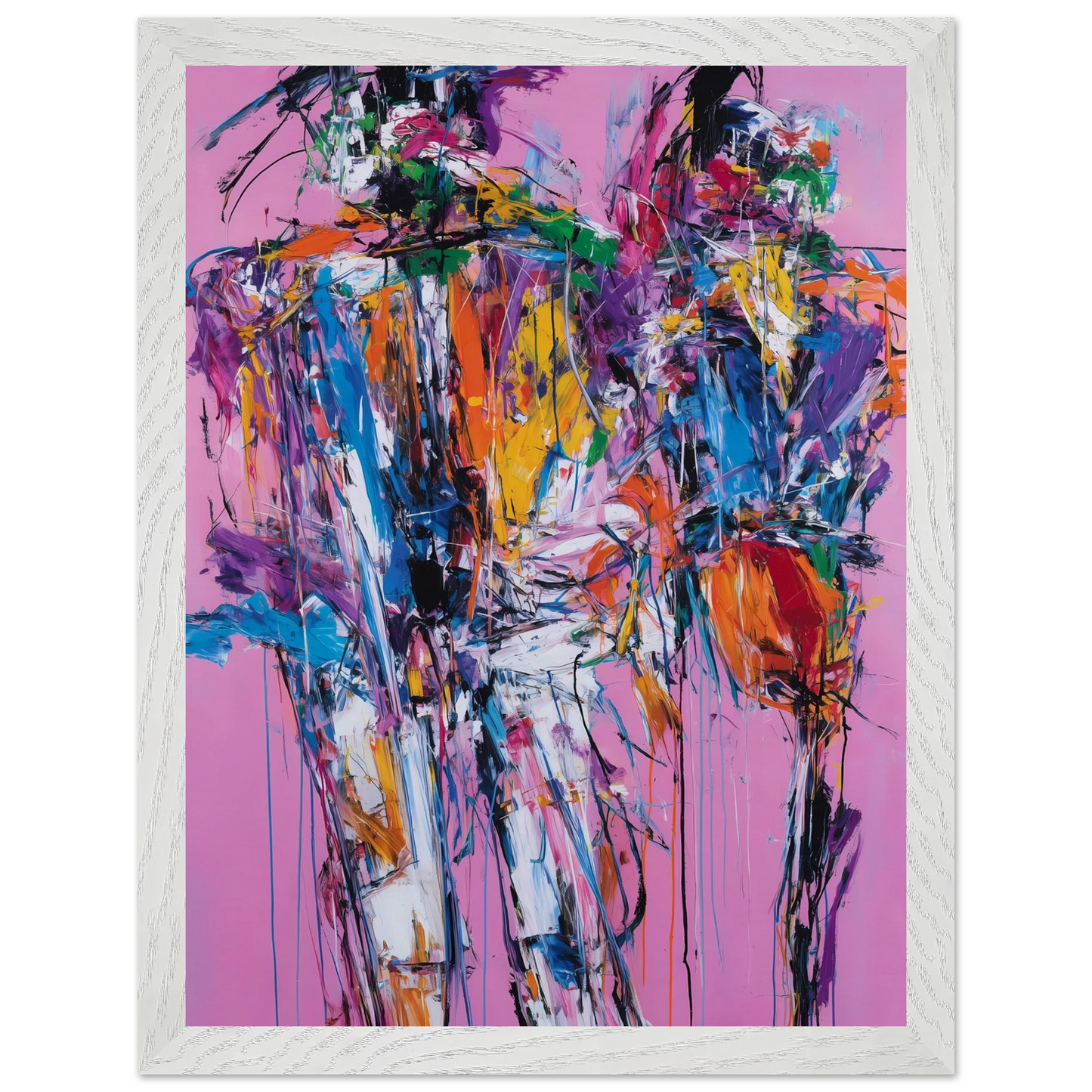 Duo en Tumulte — tableau encadre bois — vue 9 — art mural STNCL