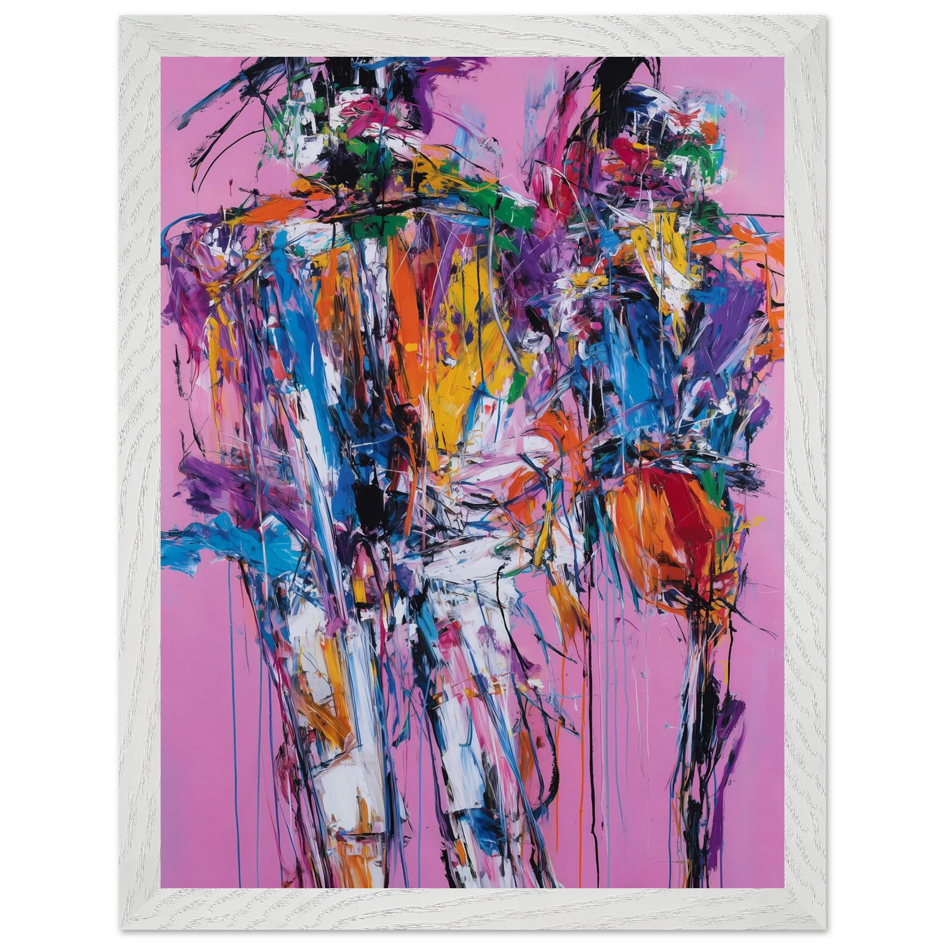 Duo en Tumulte — tableau encadre bois — vue 9 — art mural STNCL
