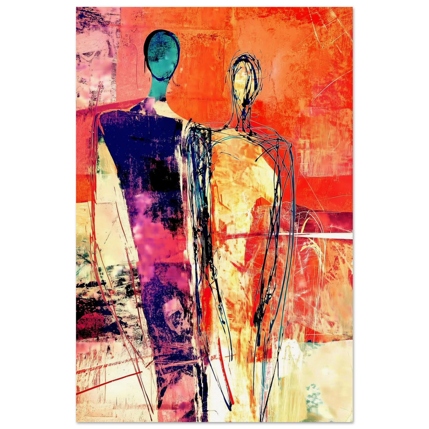 Deux Présences — affiche d'art — vue 4 — art mural STNCL
