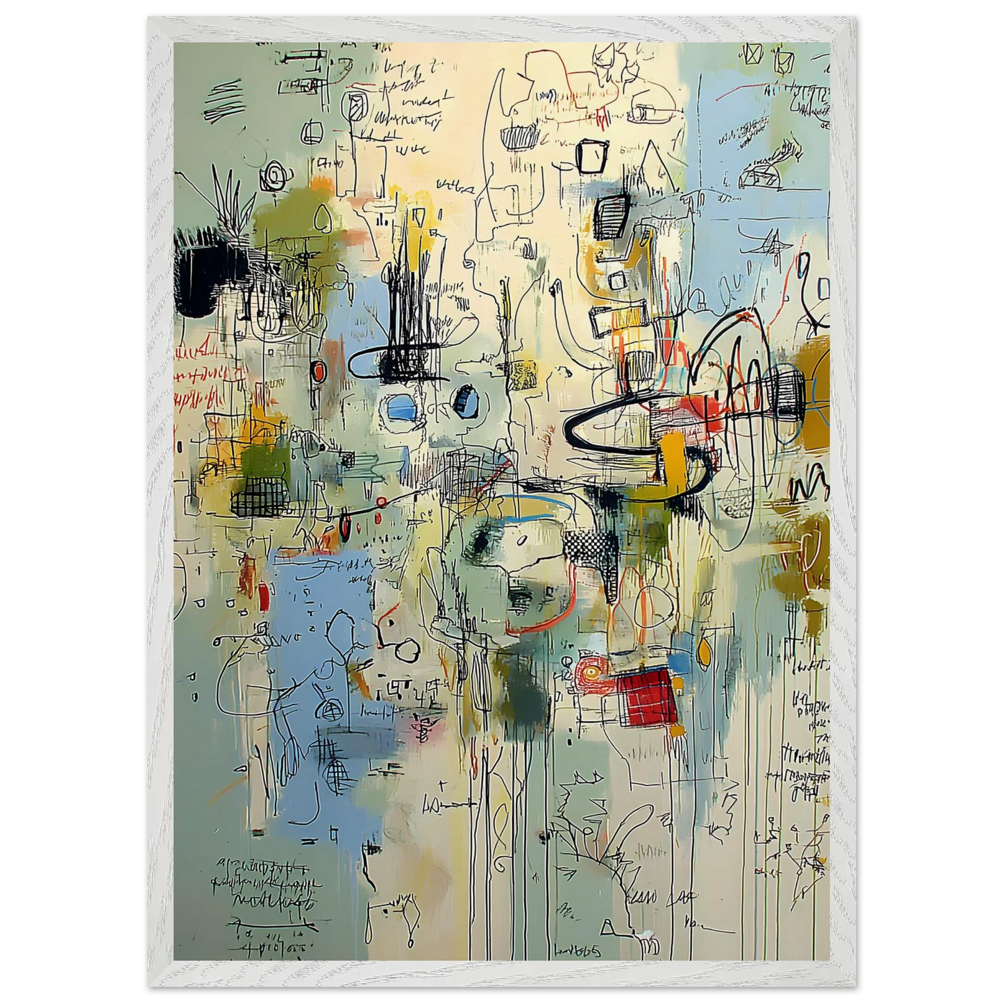Écriture du Vent — tableau encadré bois — vue 11 — art mural STNCL