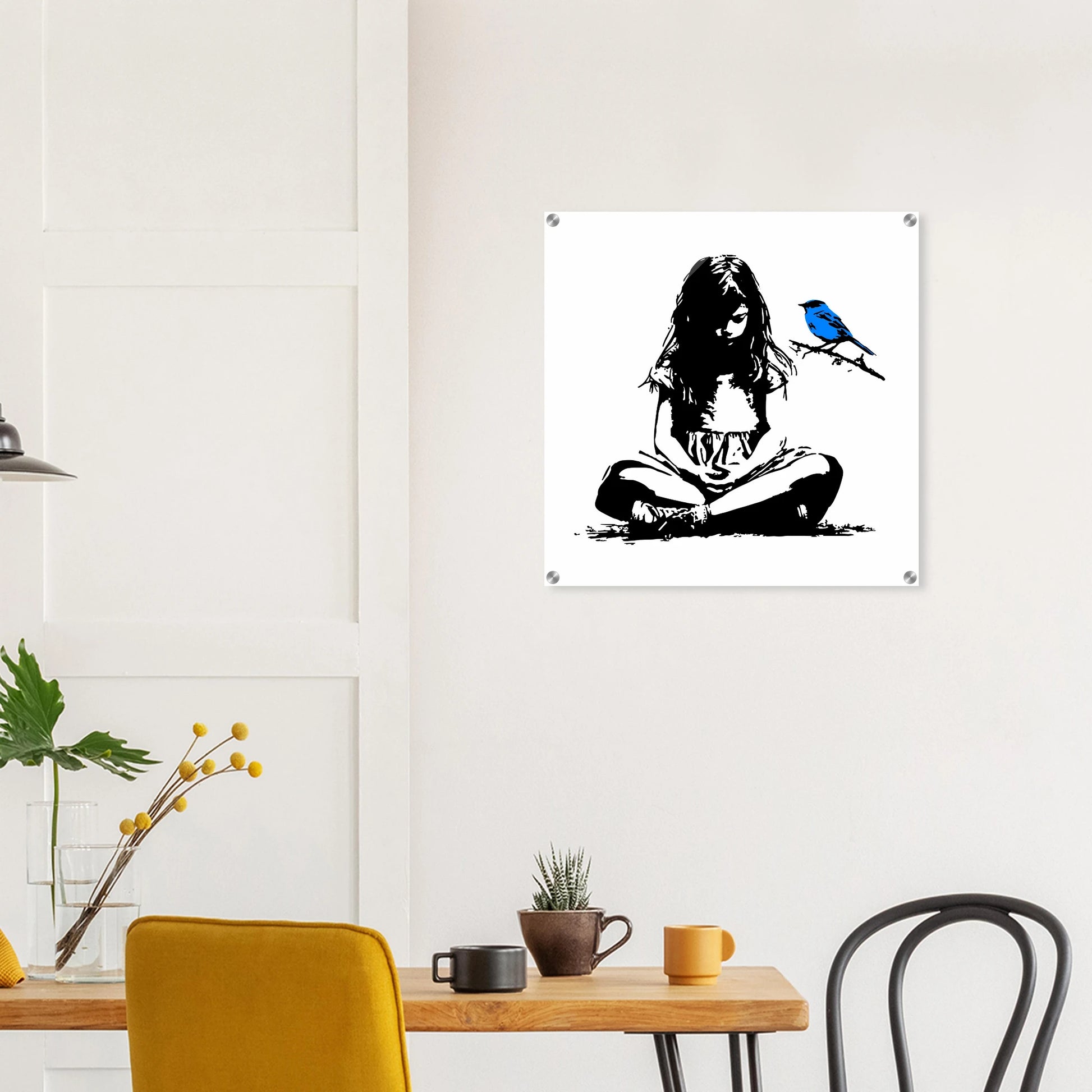 L'Oiseau Bleu — tableau plexiglas — vue 7 — art mural STNCL