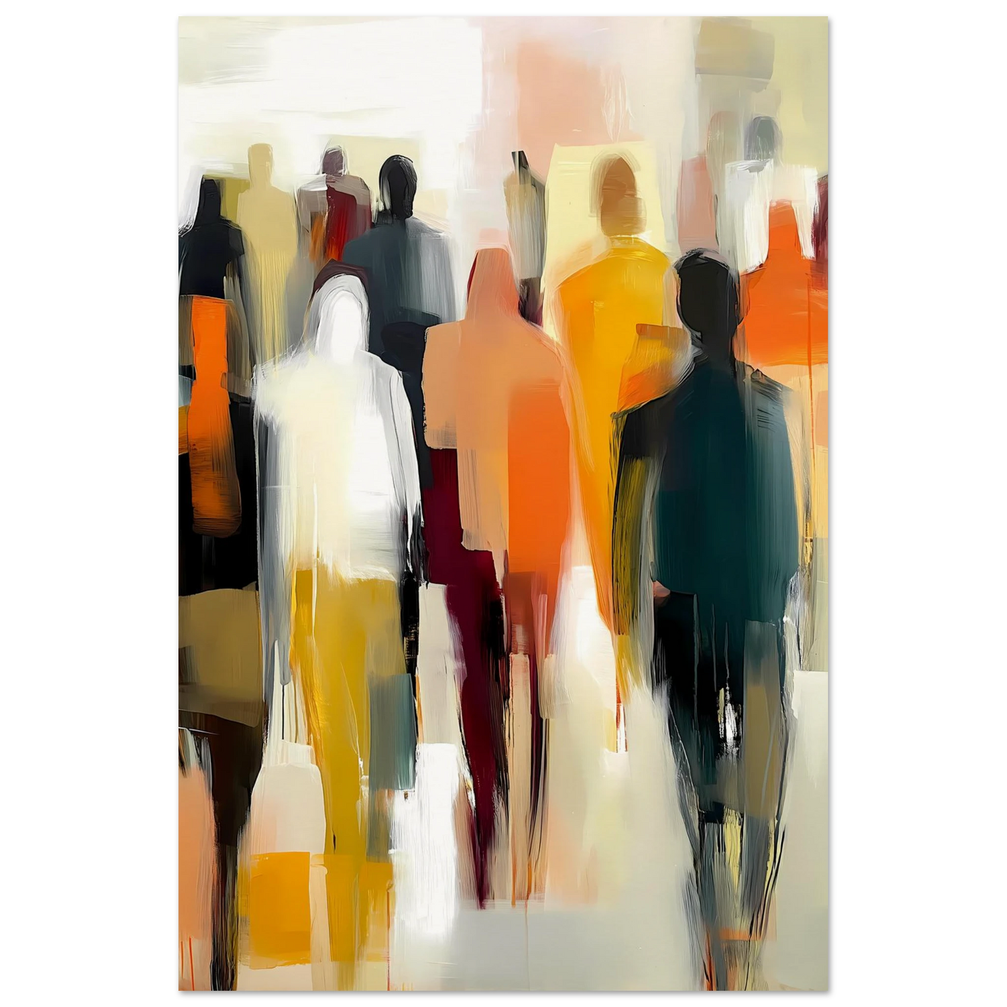 Foule Silencieuse — affiche d'art — vue 4 — art mural STNCL
