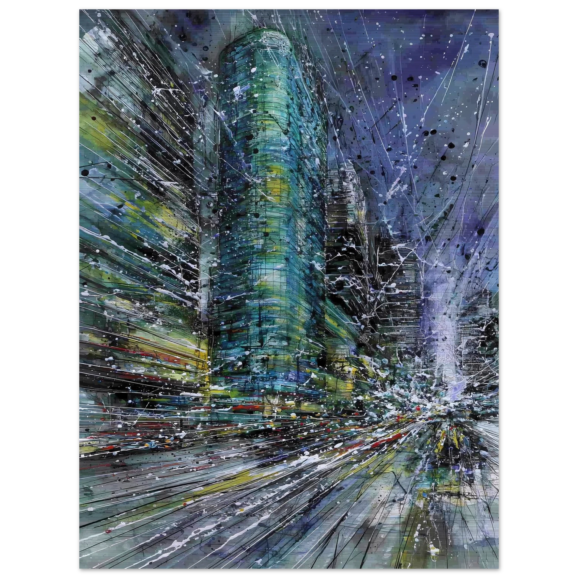 Vertige de la Cité — tableau aluminium — vue 5 — art mural STNCL