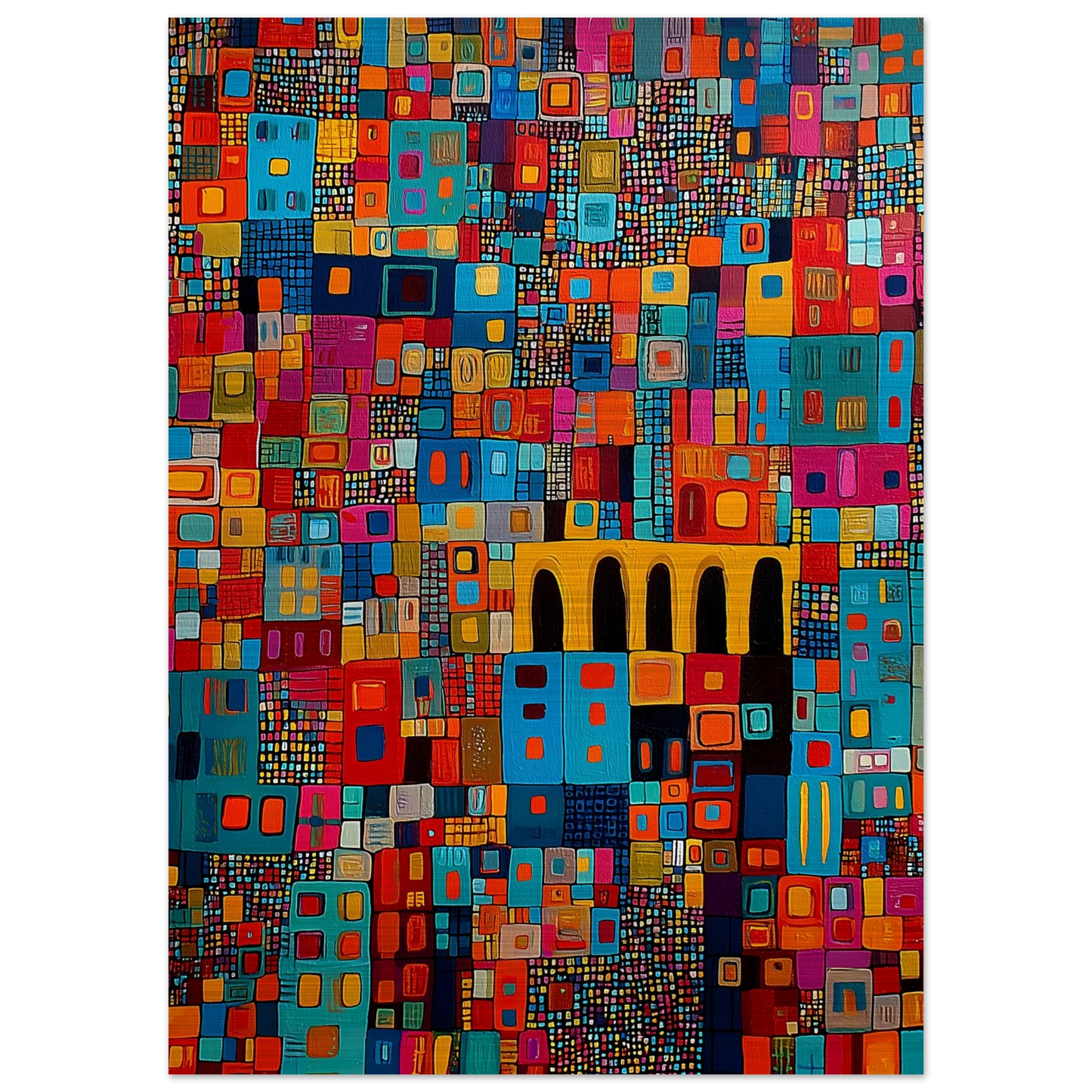 Cité Mosaïque — tableau aluminium — vue 4 — art mural STNCL