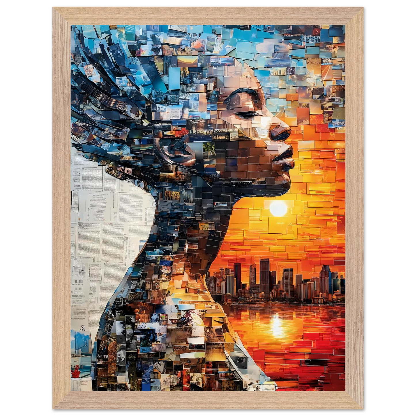Horizon de Papier — tableau encadré bois — vue 12 — art mural STNCL