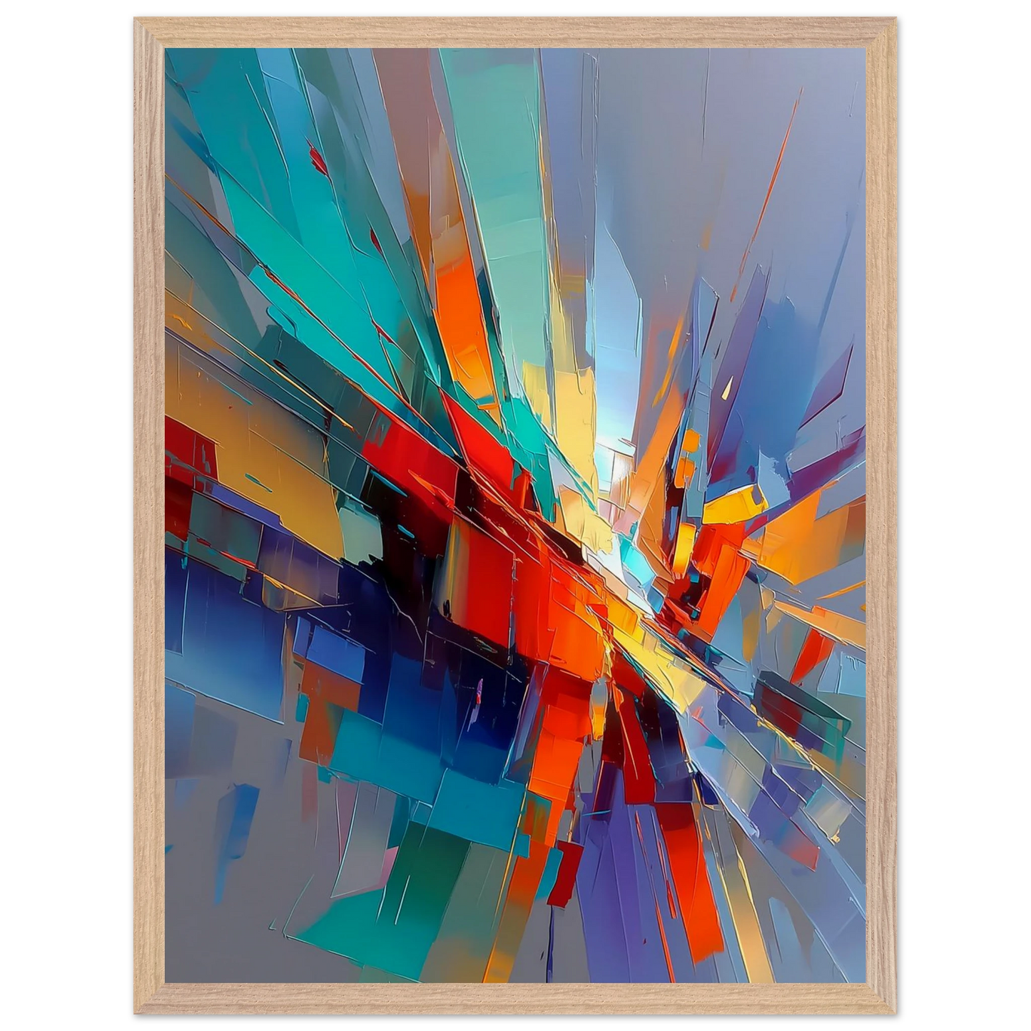 Point de Fuite — tableau encadré bois — vue 3 — art mural STNCL