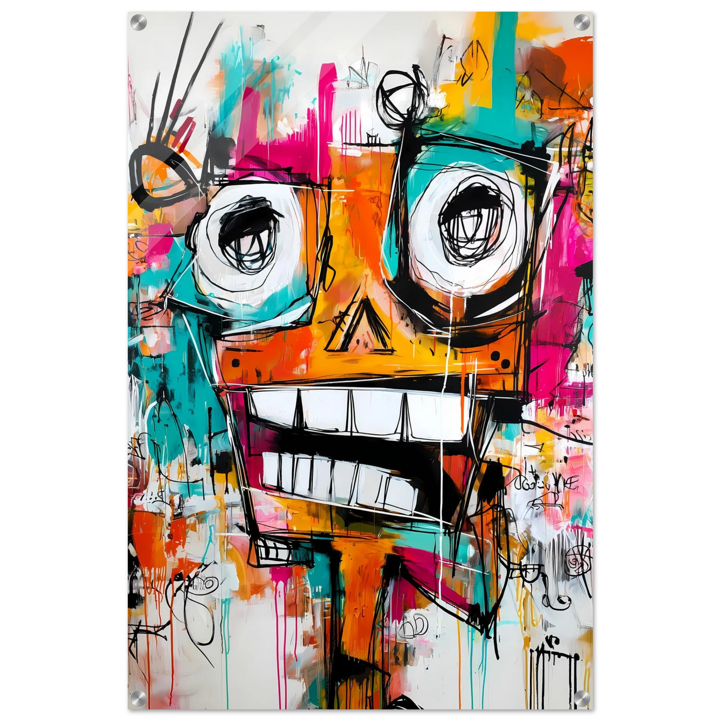 Face à Grands Yeux — tableau plexiglas — vue 5 — art mural STNCL