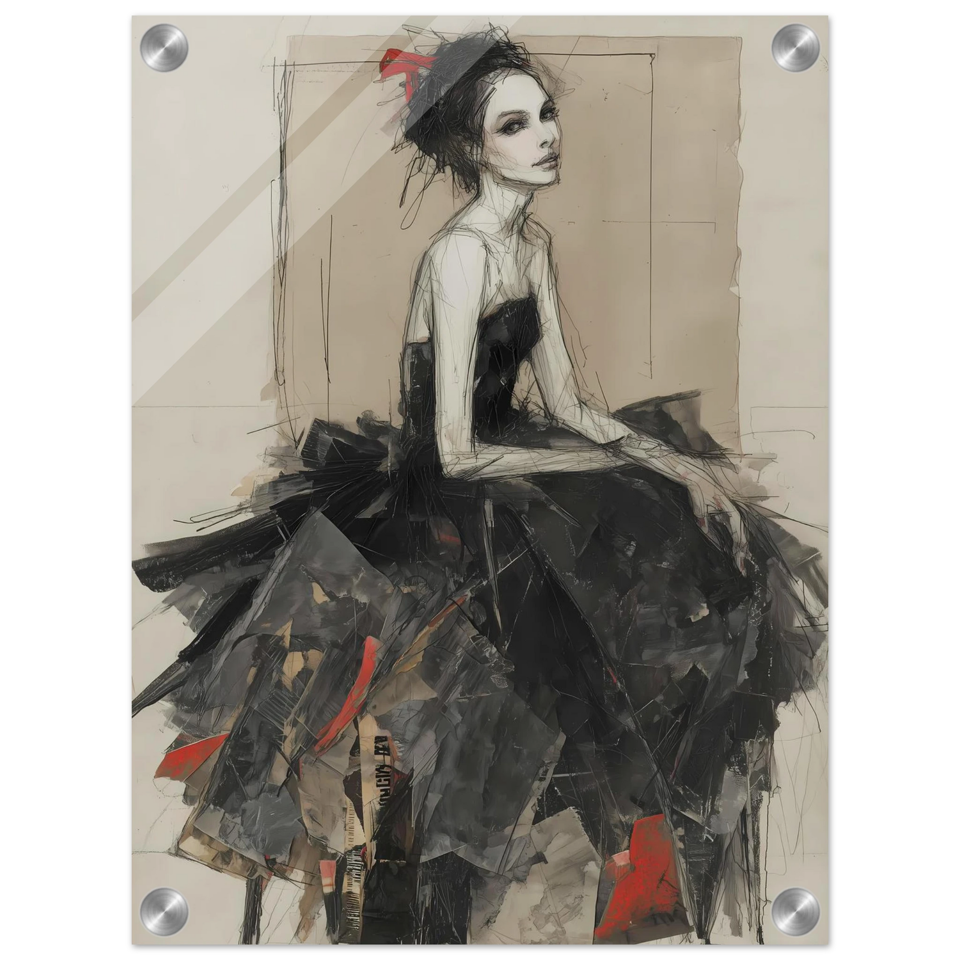 Robe de Fragments — tableau plexiglas — vue 3 — art mural STNCL