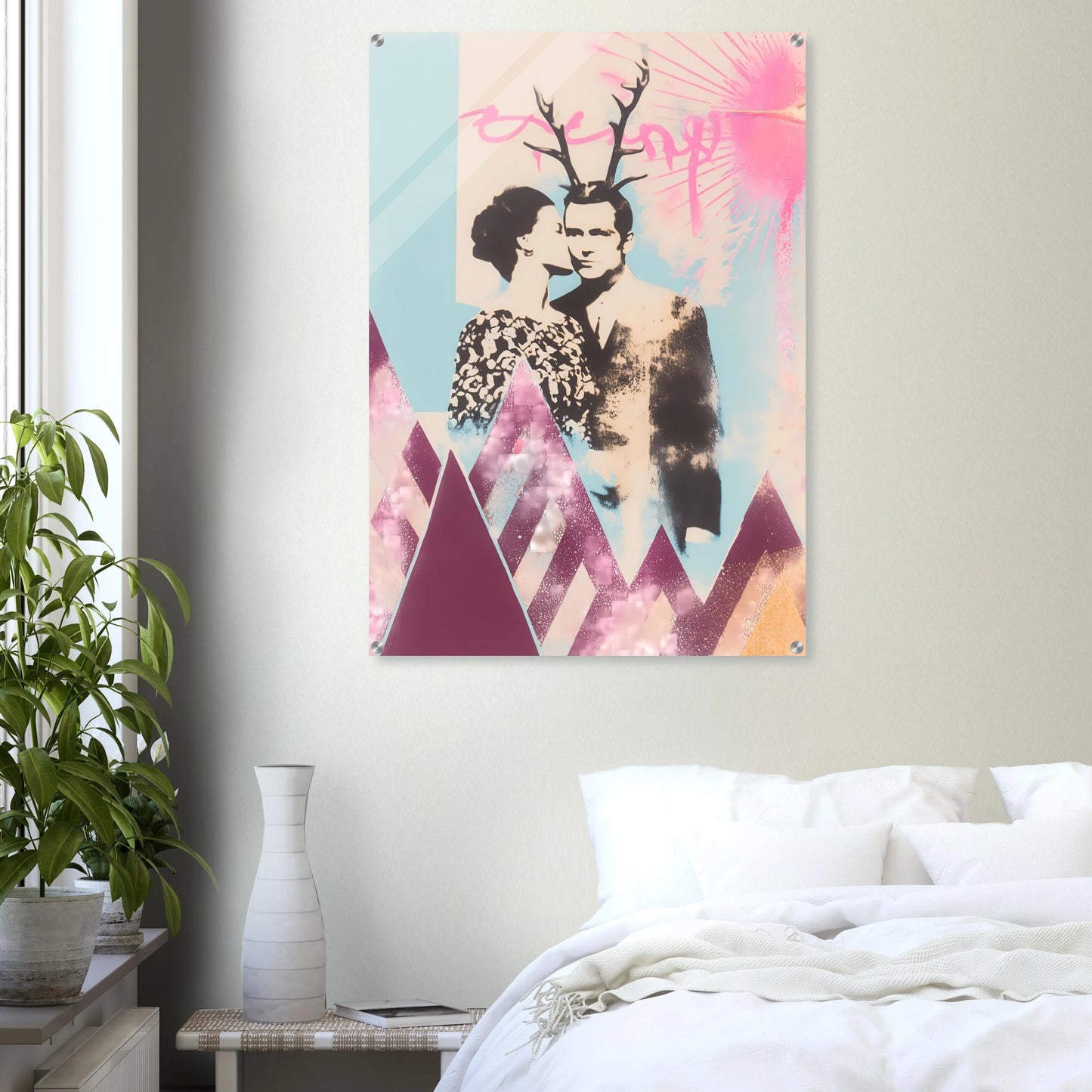 Le Couple aux Bois — tableau plexiglas — vue 7 — art mural STNCL