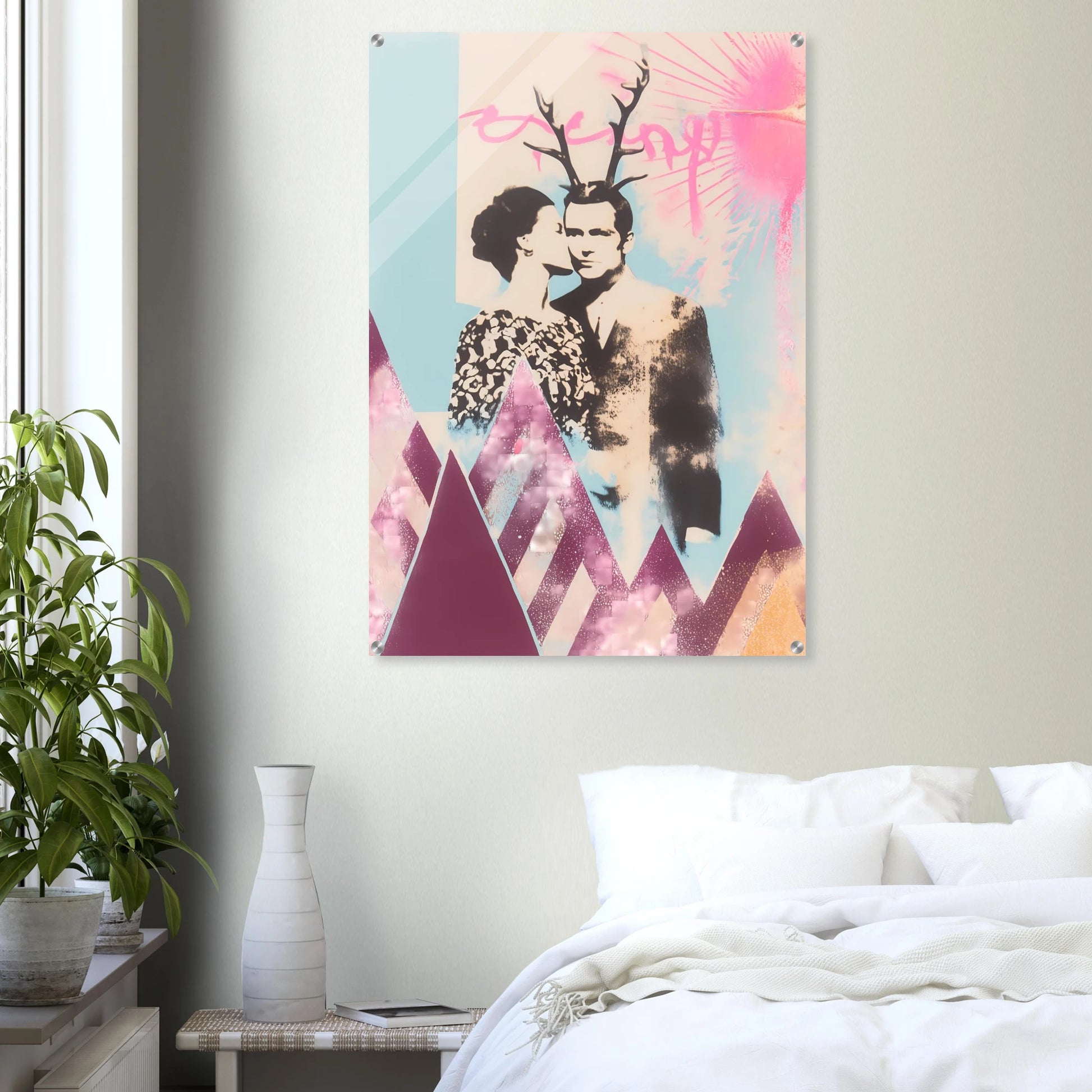 Le Couple aux Bois — tableau plexiglas — vue 7 — art mural STNCL