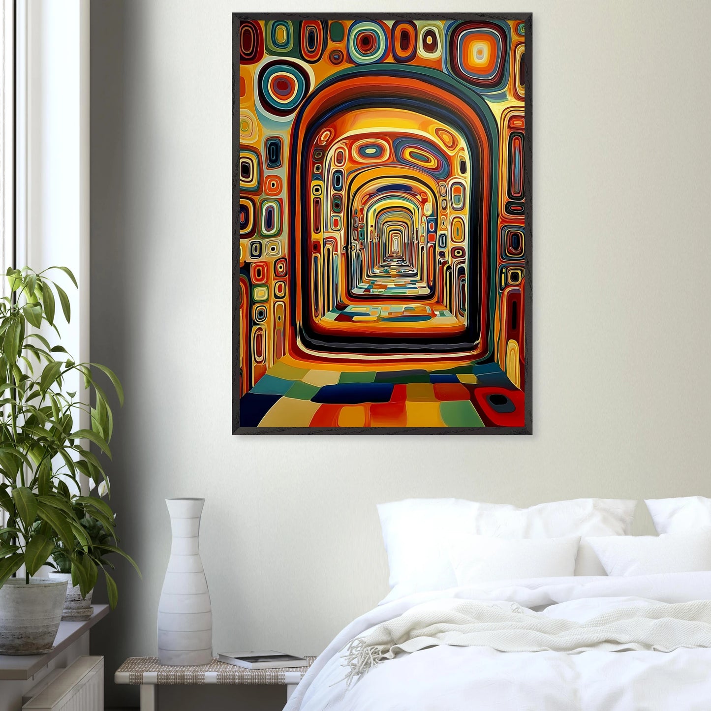 Enfilade Sans Fin — tableau encadré bois — vue 17 — art mural STNCL
