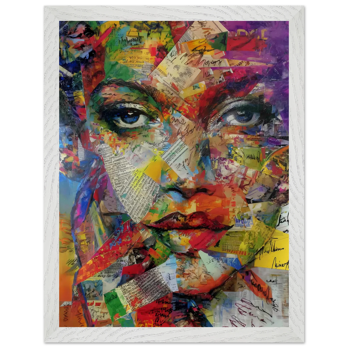 Belle de Papier — tableau encadré bois — vue 9 — art mural STNCL