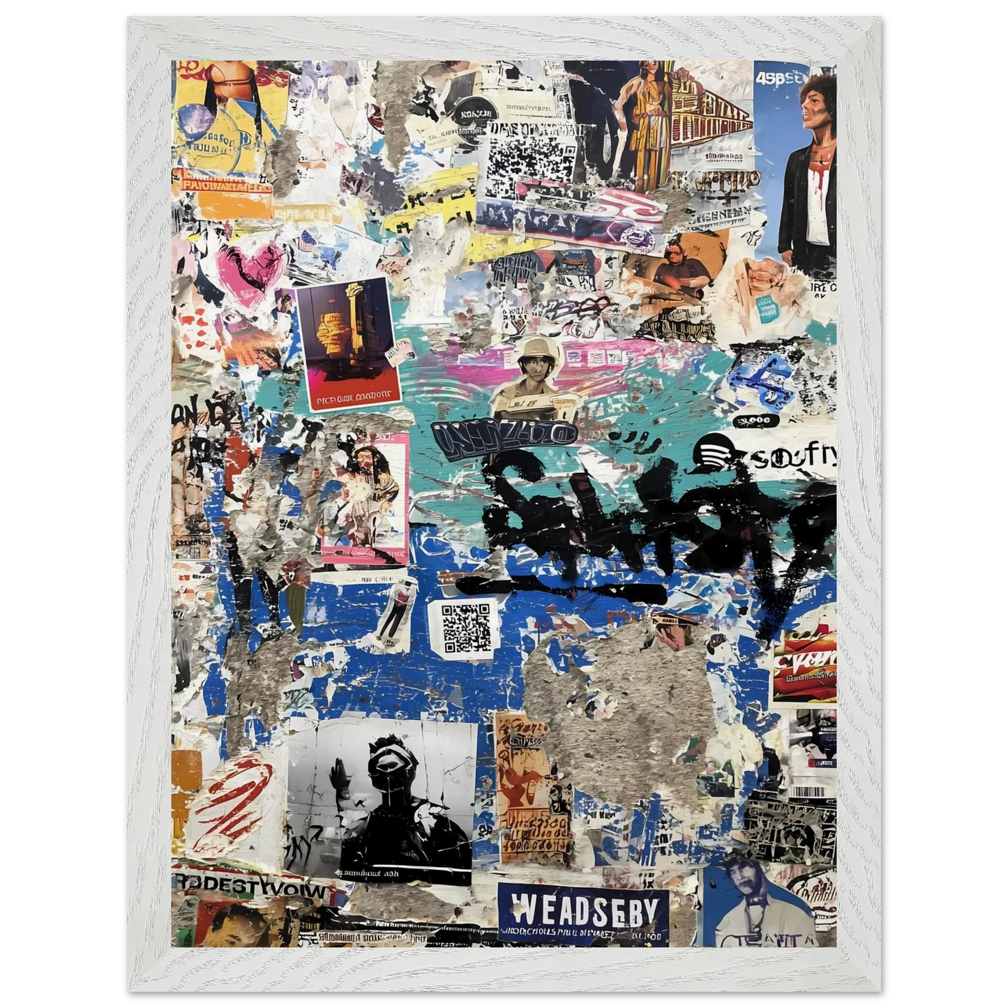 Le Mur Affiché — tableau encadré bois — vue 9 — art mural STNCL