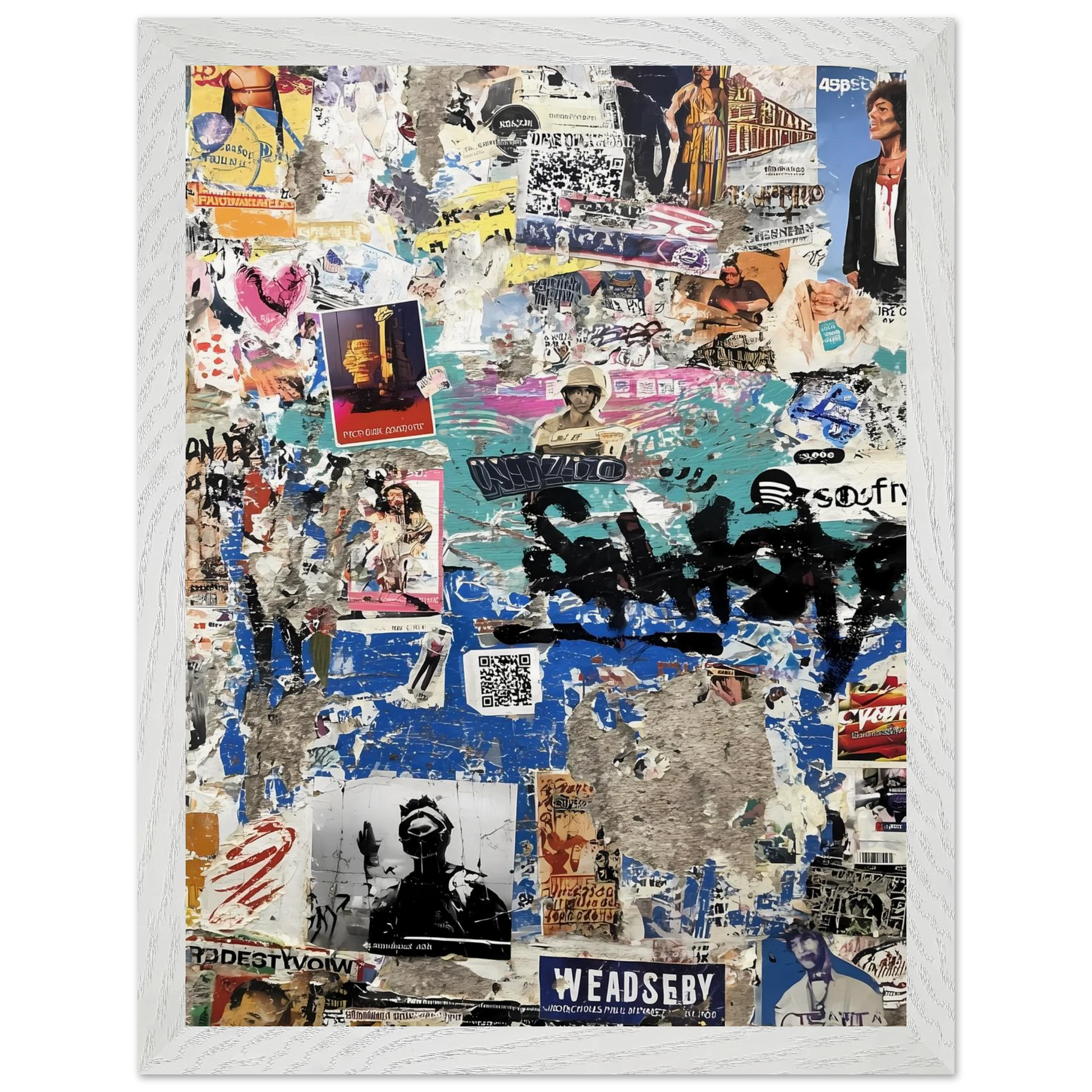 Le Mur Affiché — tableau encadré bois — vue 9 — art mural STNCL