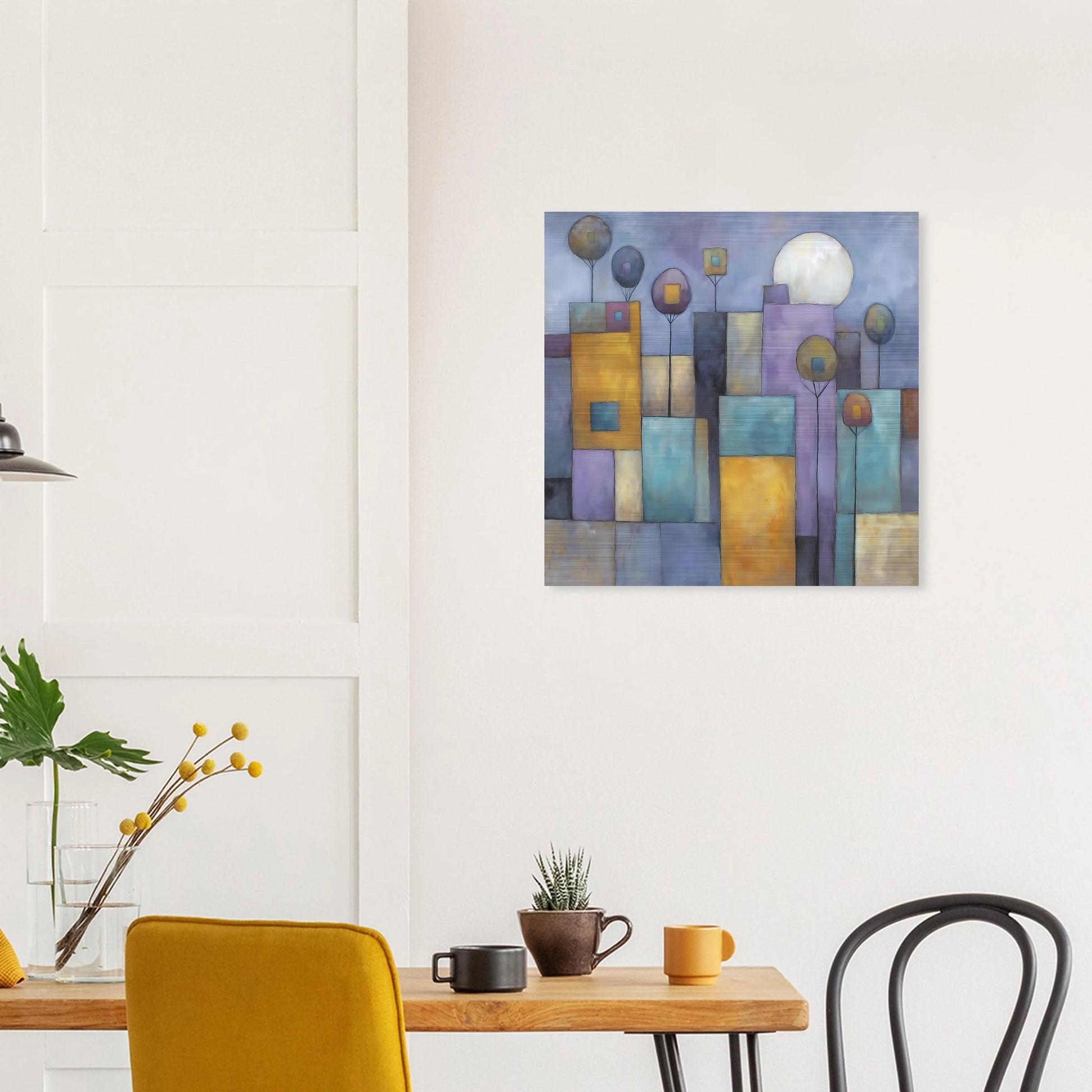 Ville sous la Lune — tableau aluminium — vue 7 — art mural STNCL