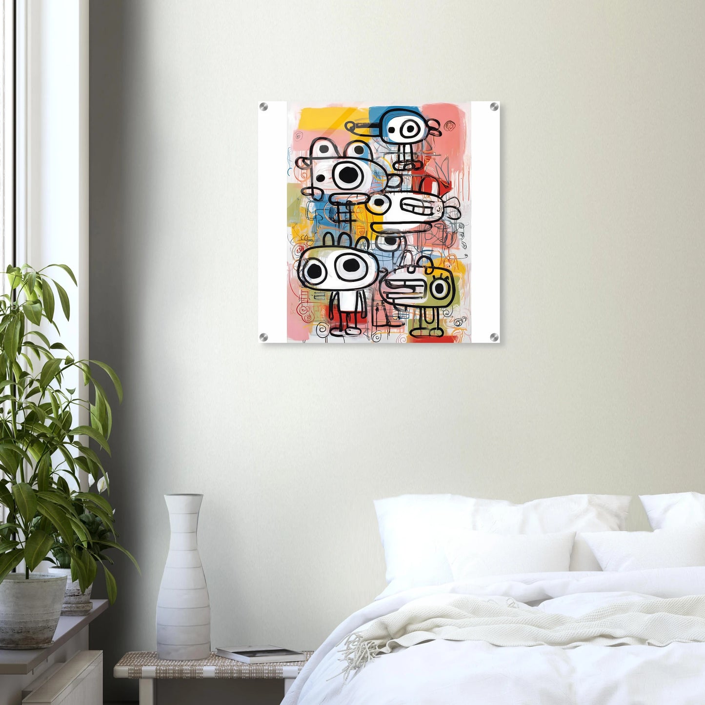 Les Cinq Curieux — tableau plexiglas — vue 6 — art mural STNCL
