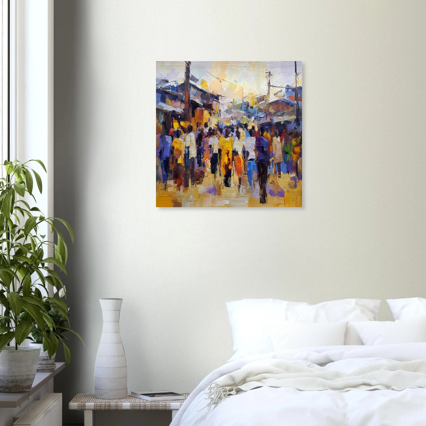 Jour de Marché — tableau aluminium — vue 6 — art mural STNCL