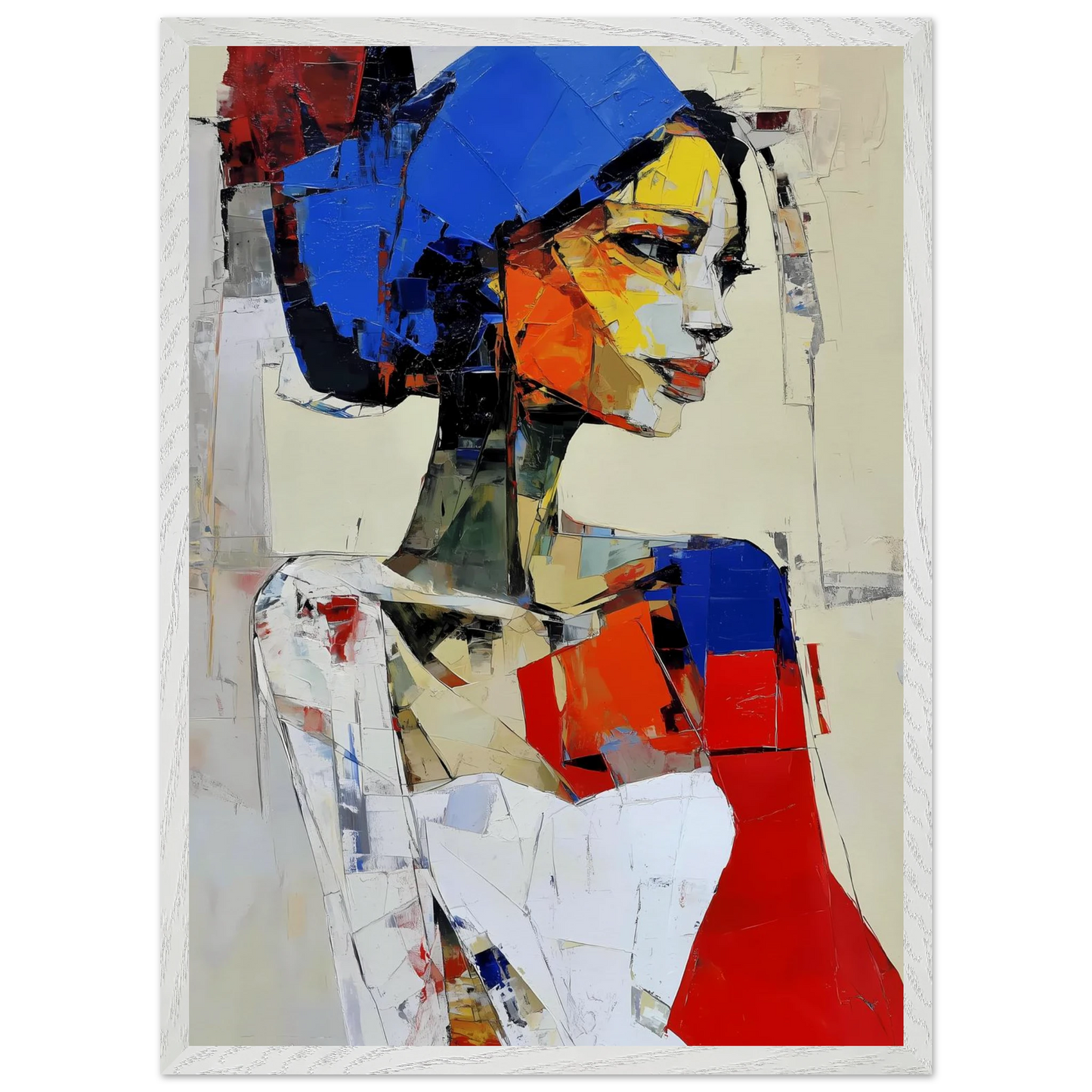 Profil en Éclats de Couleur — tableau encadré bois — vue 11 — art mural STNCL