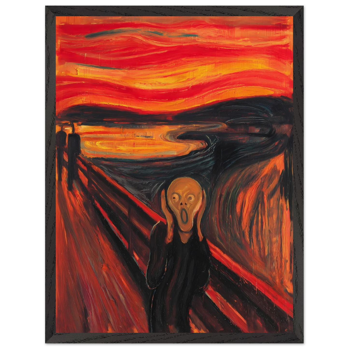 Cri Écarlate — tableau encadre bois — vue 15 — art mural STNCL