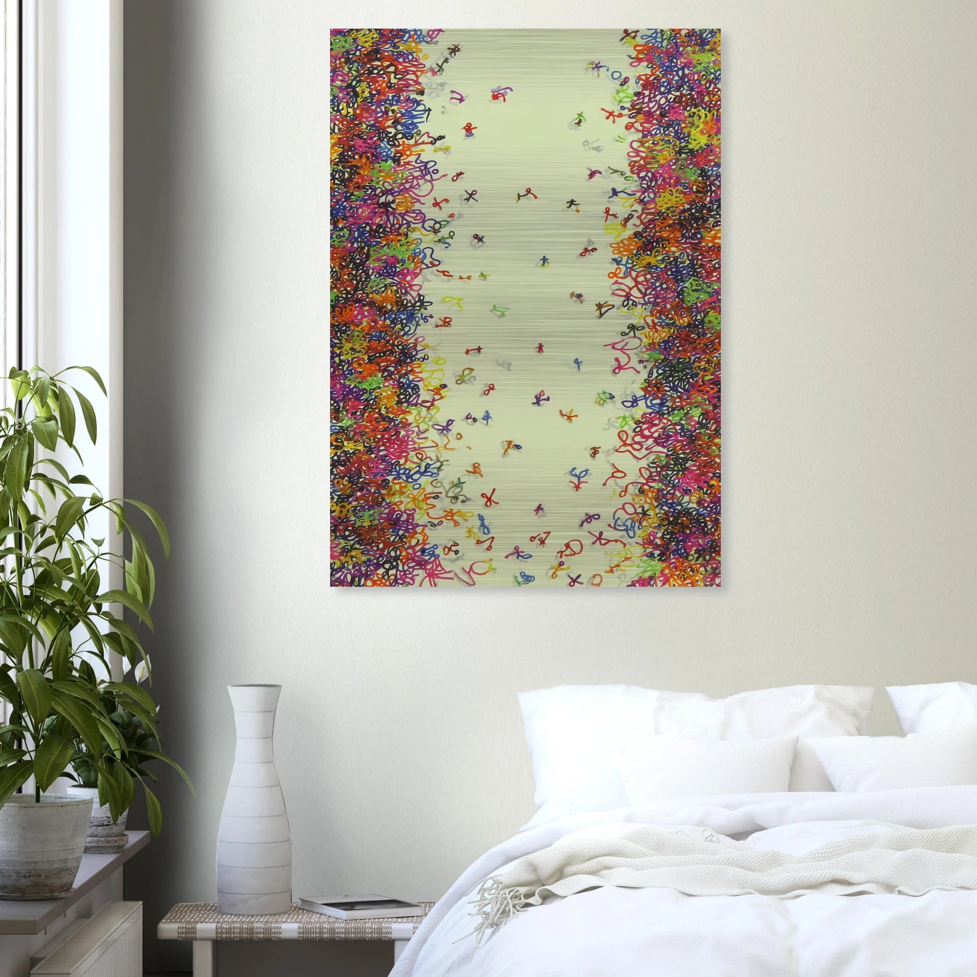 Nuée de Signes — tableau aluminium — vue 7 — art mural STNCL