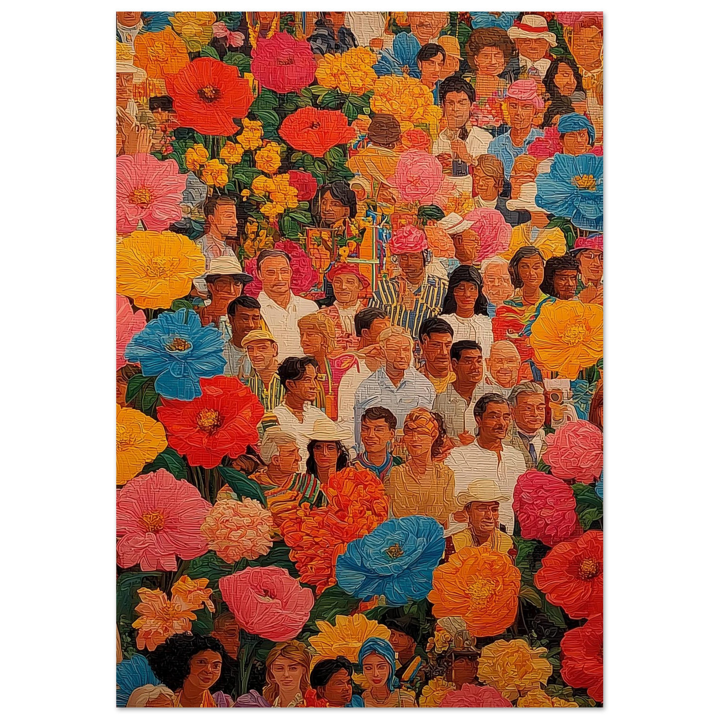 Jardin des Visages — affiche d'art — art mural STNCL
