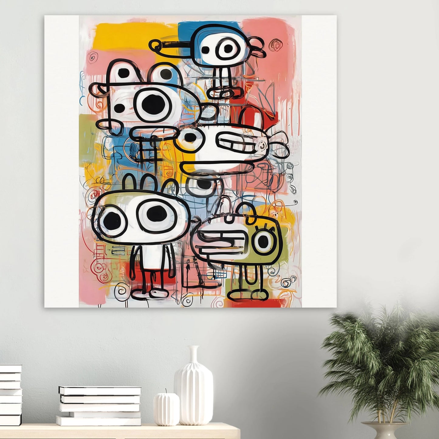Les Cinq Curieux — affiche d'art — vue 6 — art mural STNCL