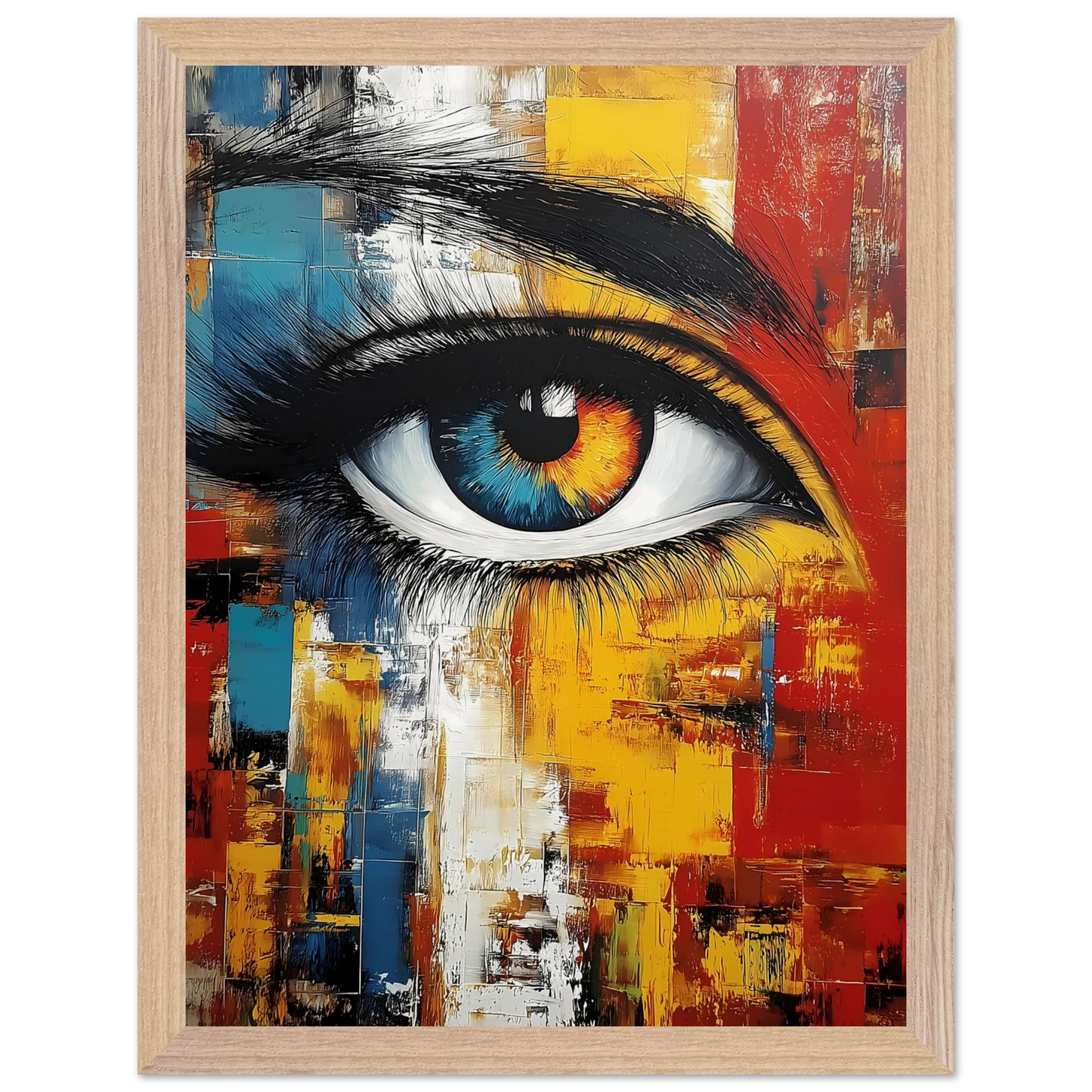 L'Œil Hétérochrome — tableau encadre bois — vue 12 — art mural STNCL