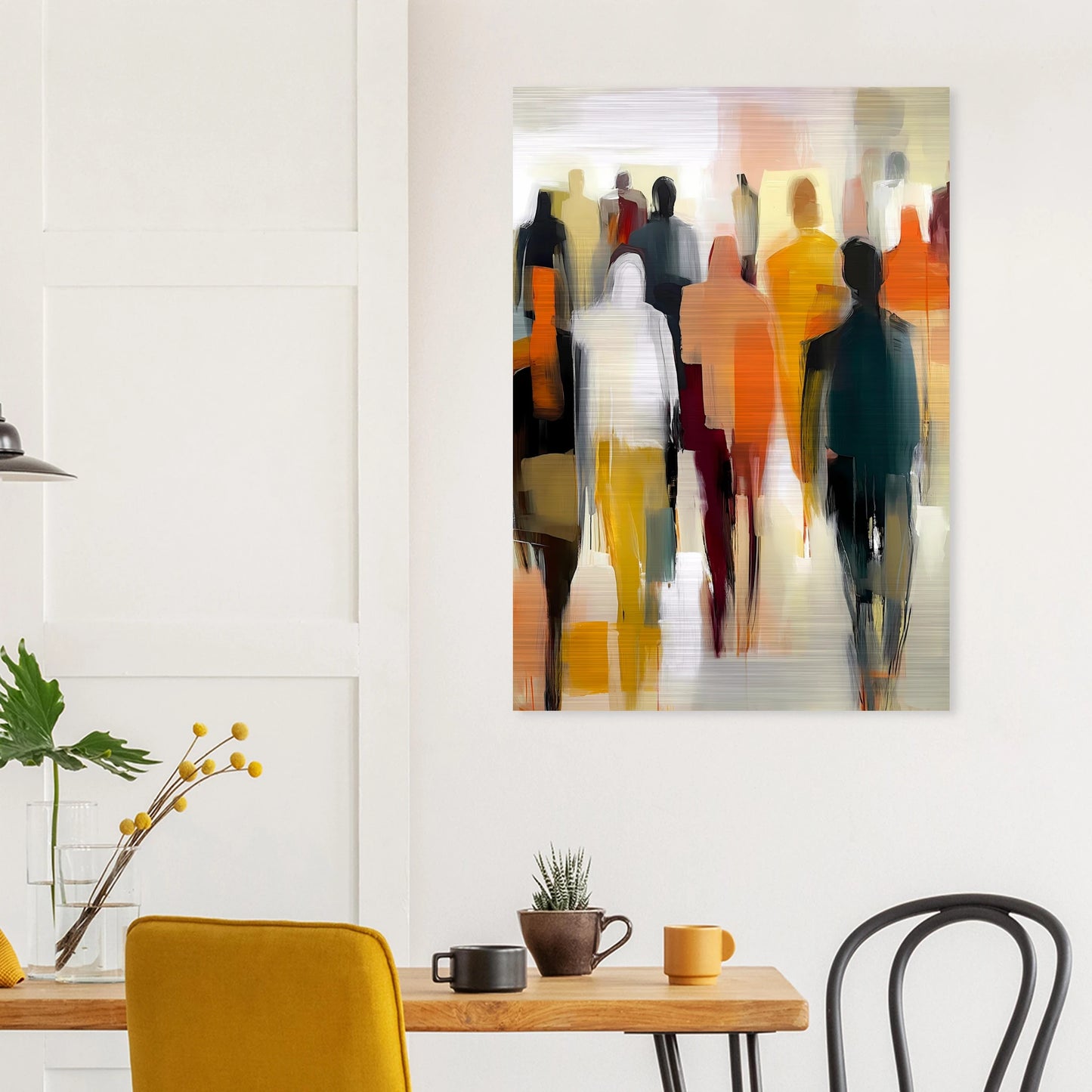 Foule Silencieuse — tableau aluminium — vue 8 — art mural STNCL