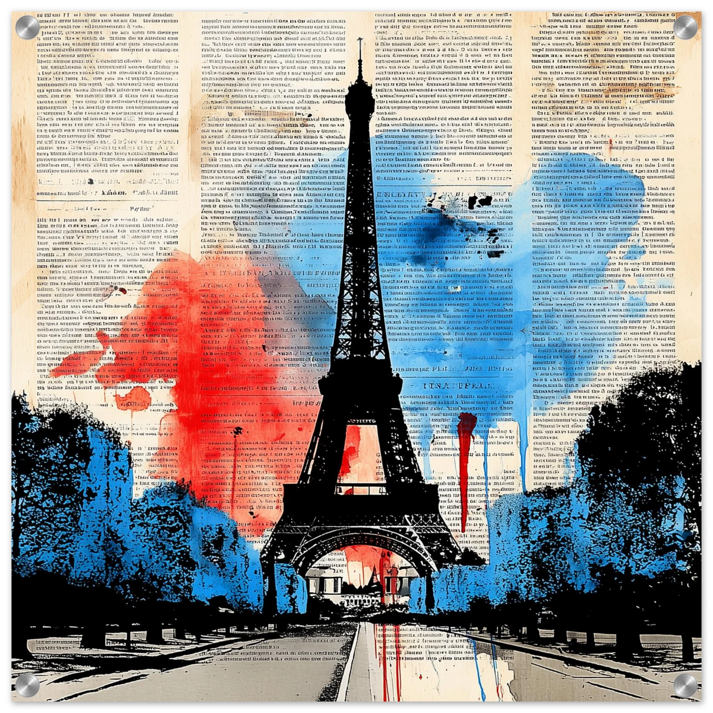 Tour Eiffel Encre Paris — tableau plexiglas — art mural STNCL