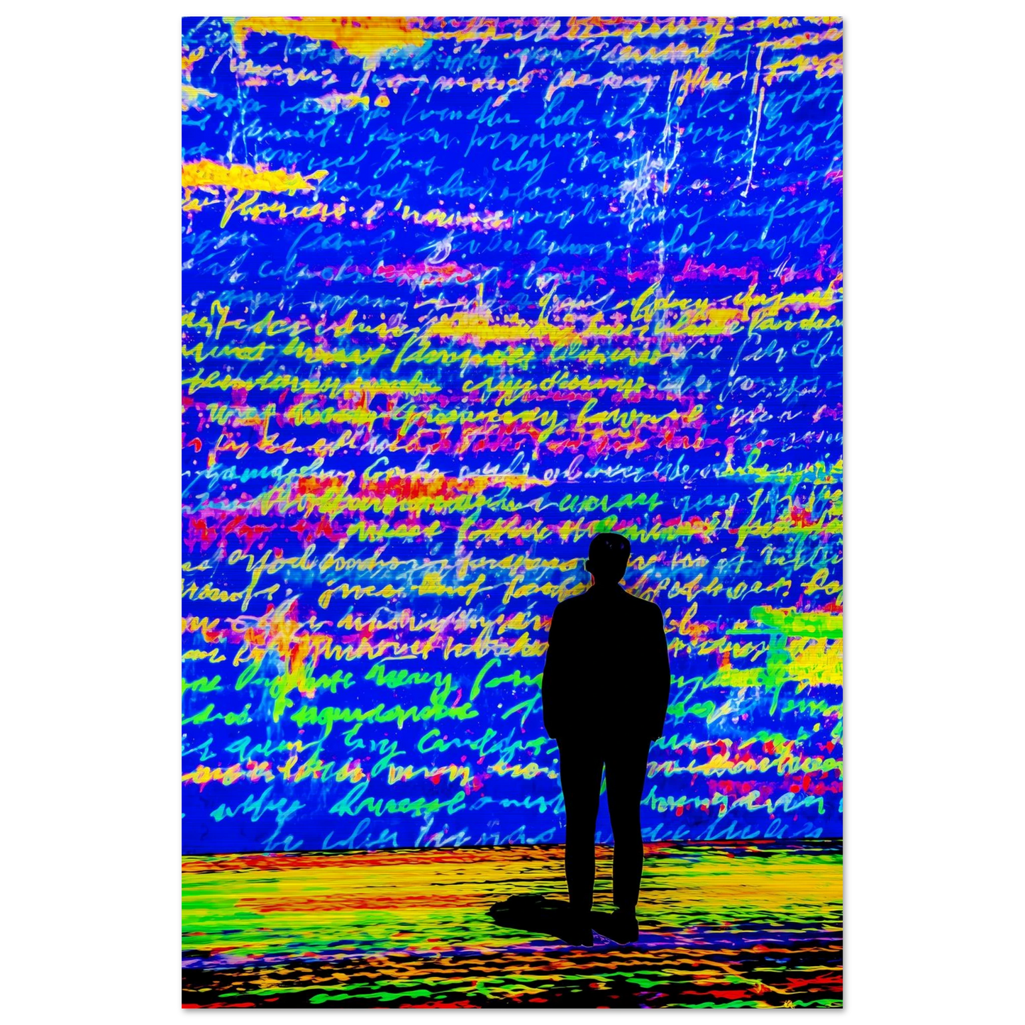 Le Mur Écrit — tableau aluminium — vue 3 — art mural STNCL