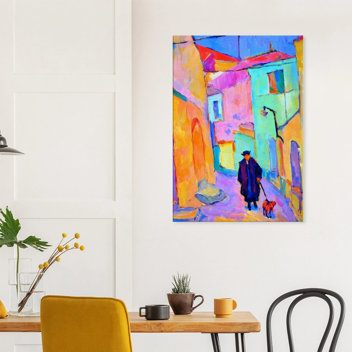 Le Promeneur en Bleu — tableau sur toile — vue 8 — art mural STNCL