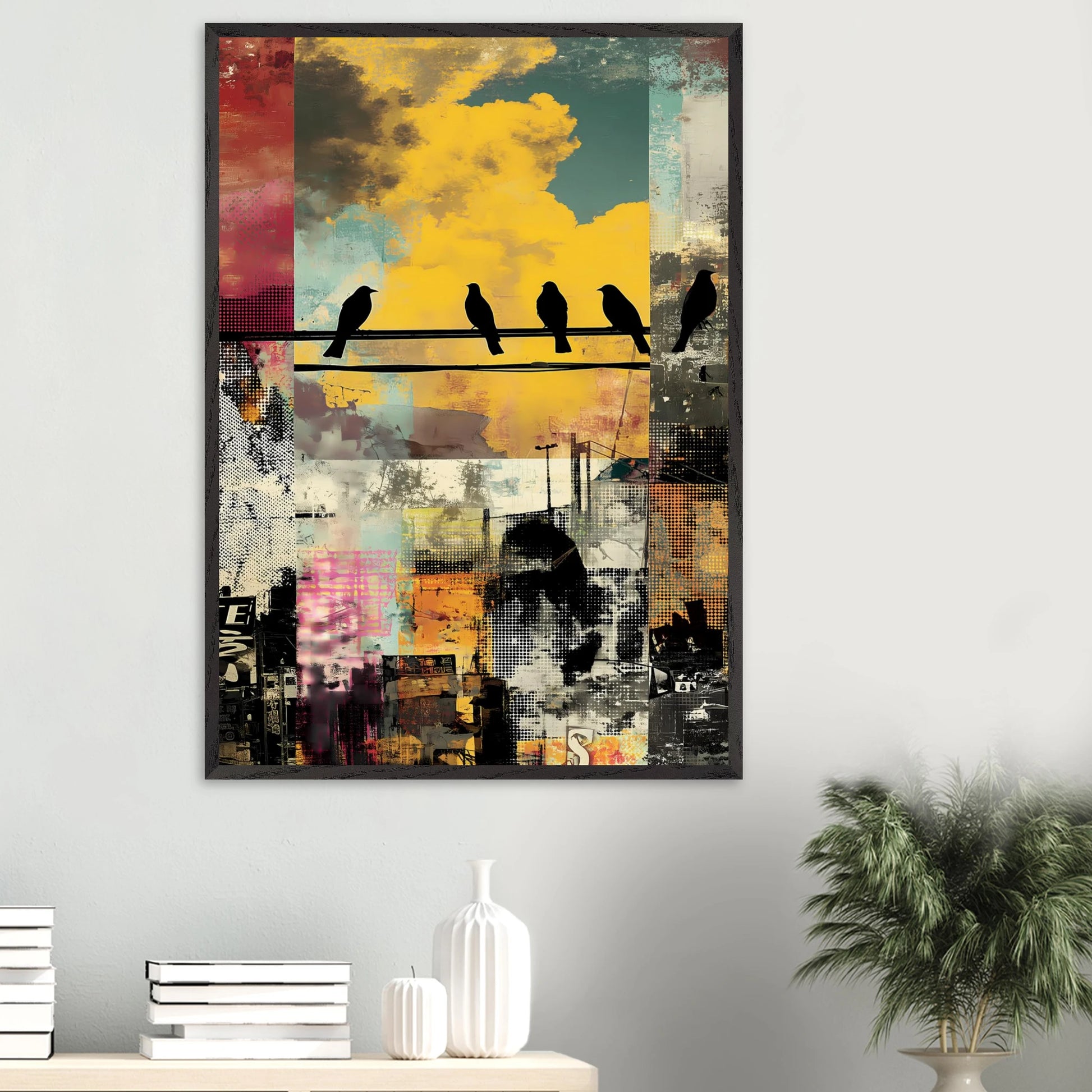 Perchoir Urbain — tableau encadre bois — vue 16 — art mural STNCL