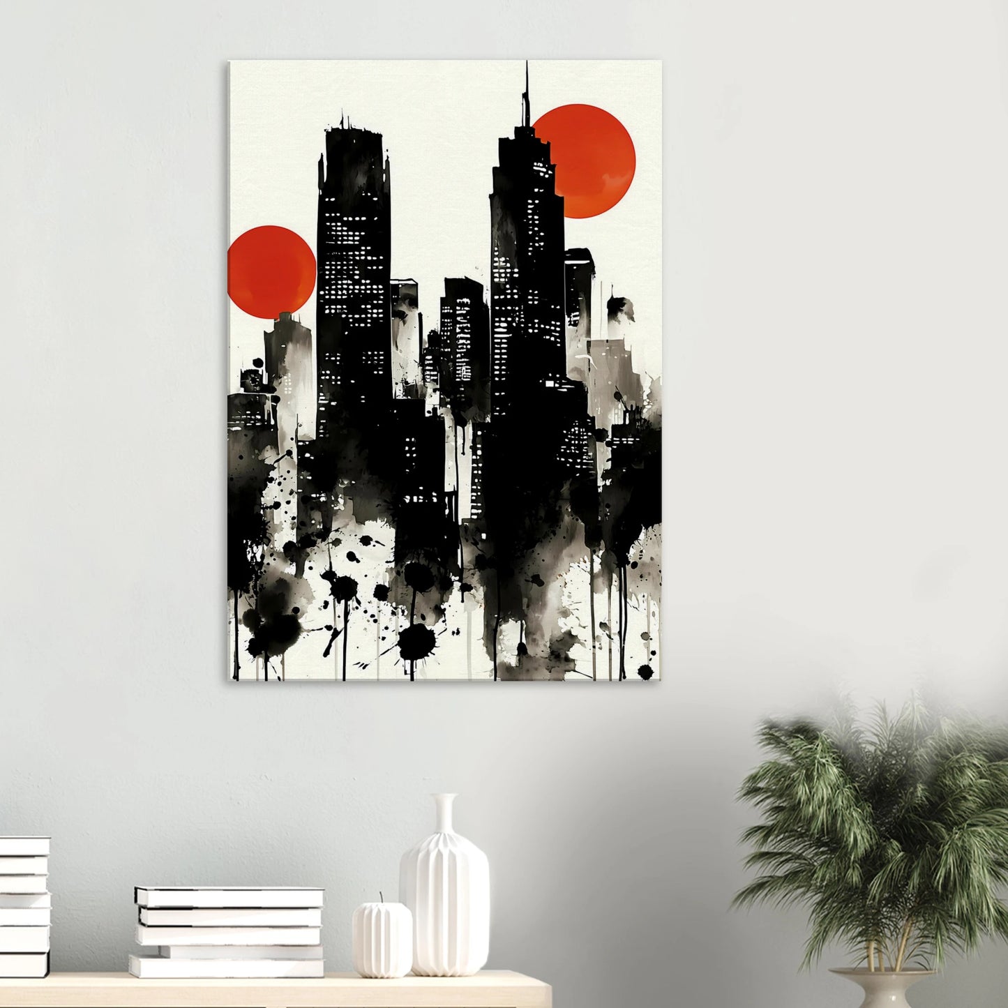 Ville d'Encre — tableau sur toile — vue 6 — art mural STNCL