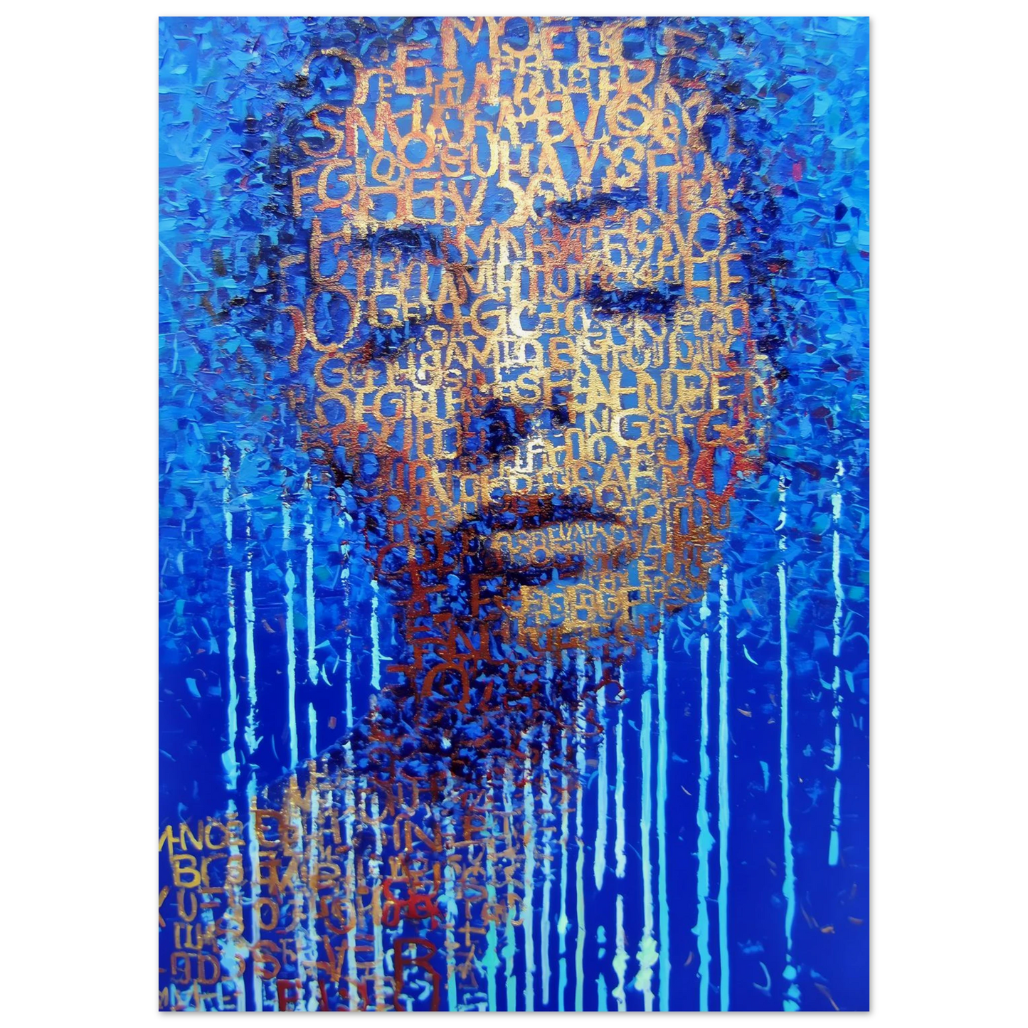 Visage de Lettres — affiche d'art — vue 5 — art mural STNCL