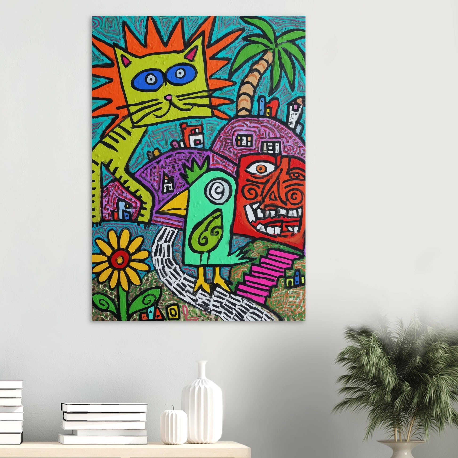 La Fête du Chat Solaire — affiche d'art — vue 6 — art mural STNCL