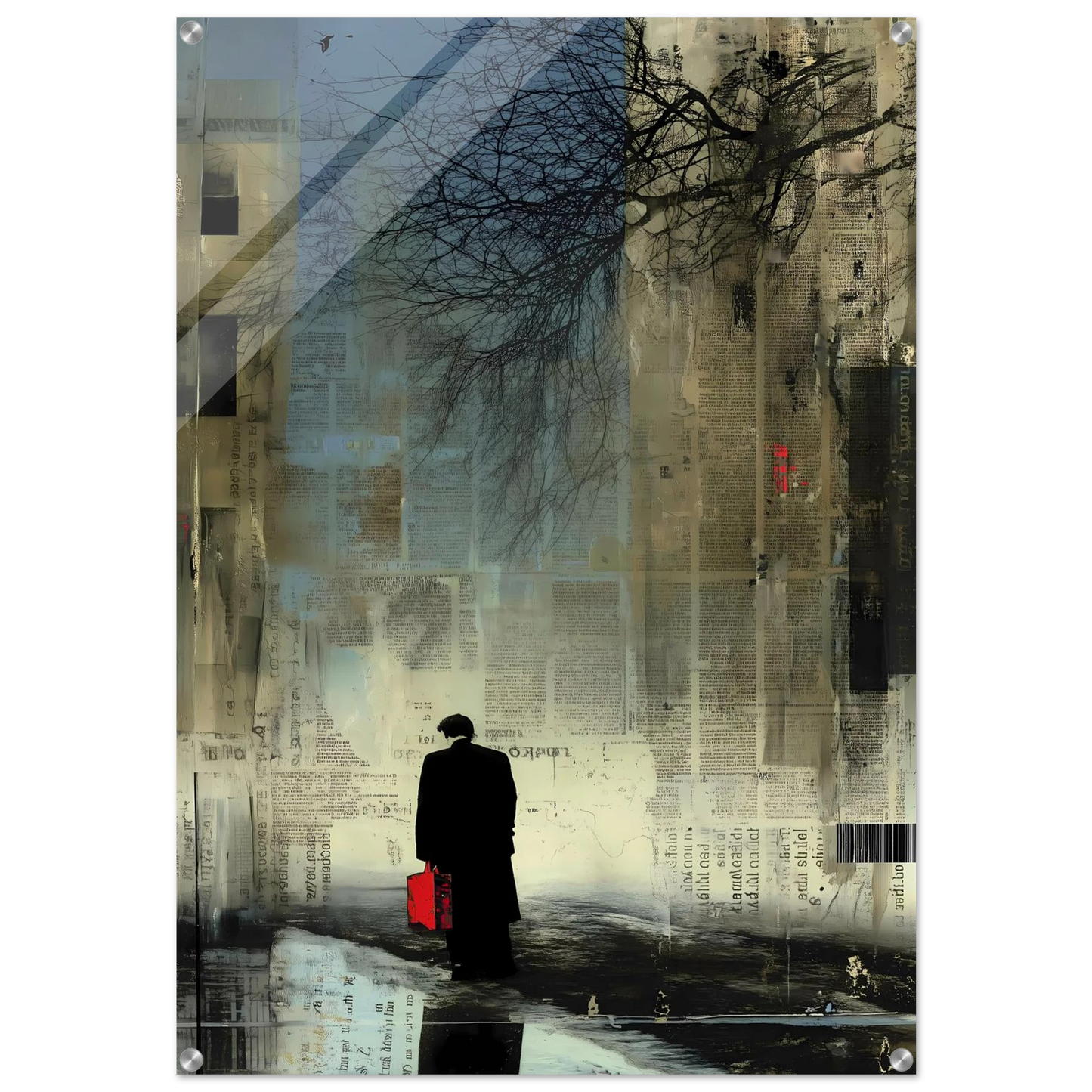 La Valise Rouge — tableau plexiglas — art mural STNCL