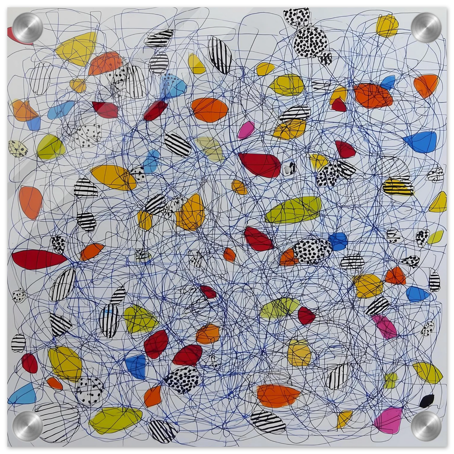 Pelote et Galets — tableau plexiglas — vue 3 — art mural STNCL
