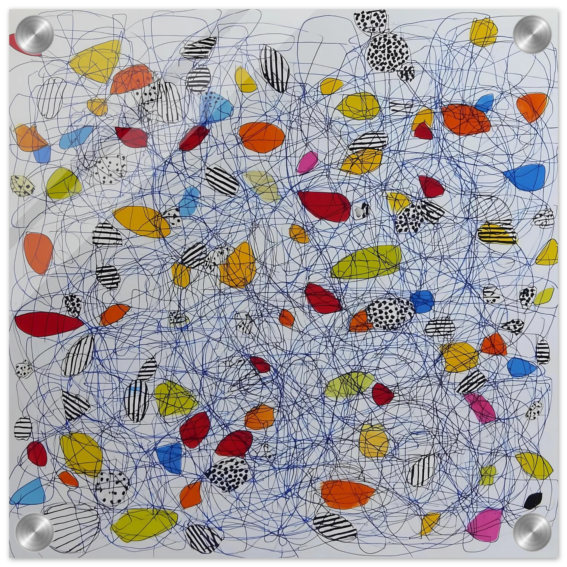 Pelote et Galets — tableau plexiglas — vue 3 — art mural STNCL