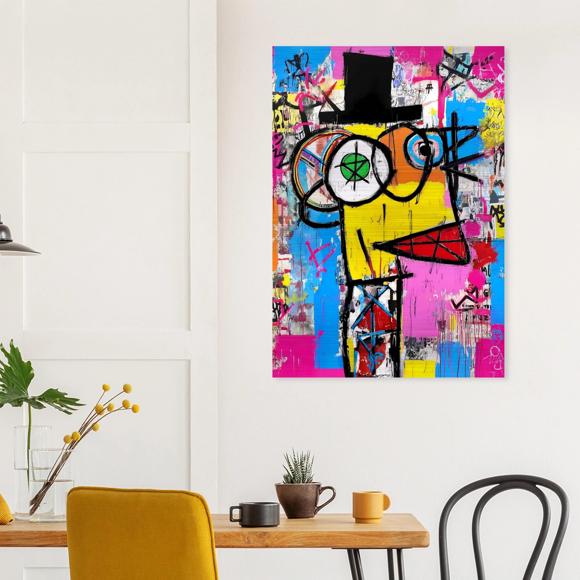 L'Homme au Chapeau Noir — tableau aluminium — vue 8 — art mural STNCL