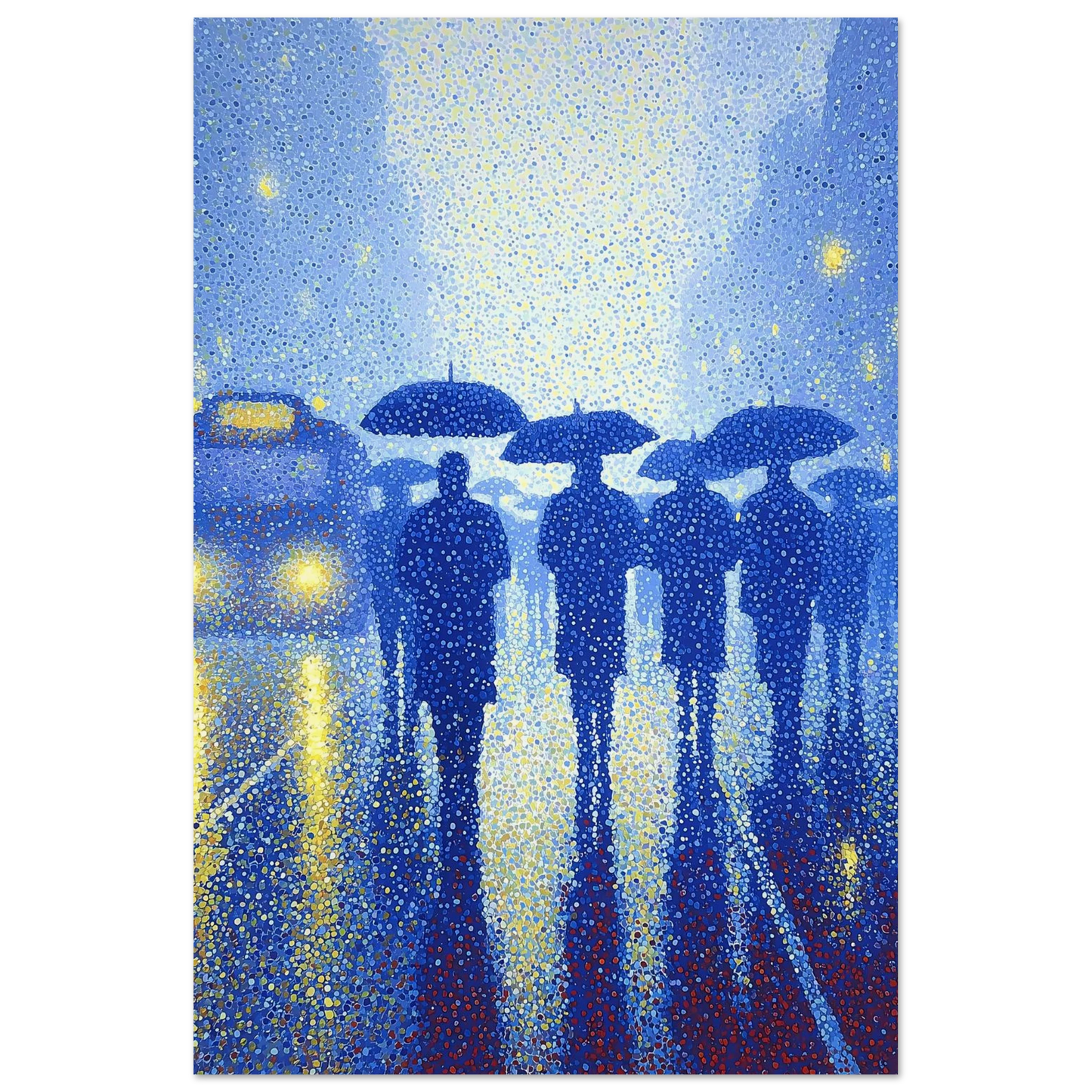 Pluie en Pointillés — affiche d'art — vue 4 — art mural STNCL