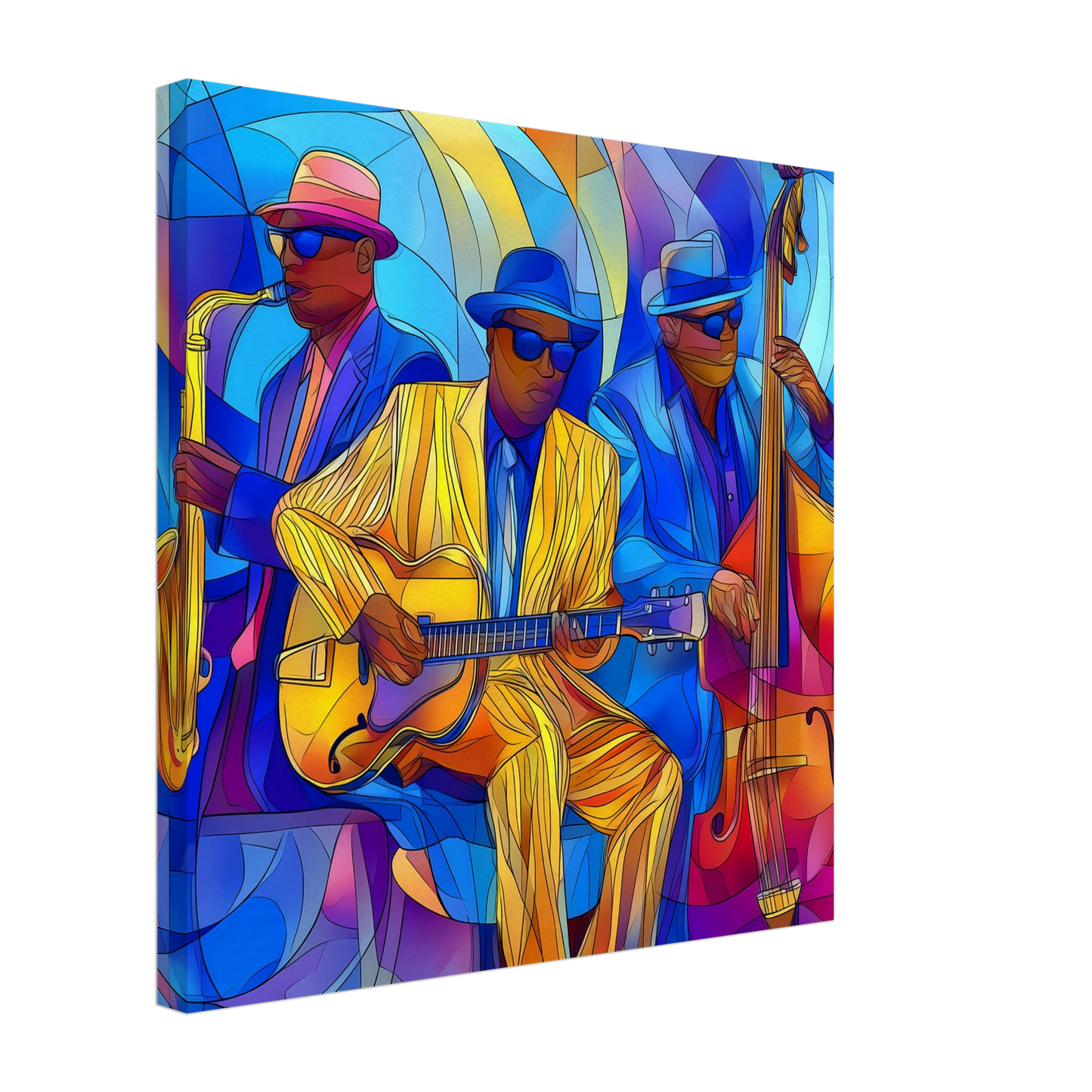 Trio de Jazz — tableau sur toile — vue 4 — art mural STNCL
