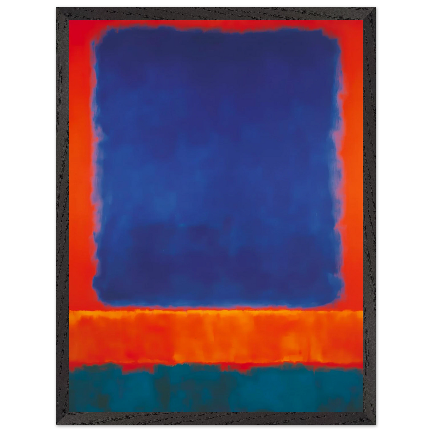Bleu en Apesanteur — tableau encadré bois — vue 15 — art mural STNCL