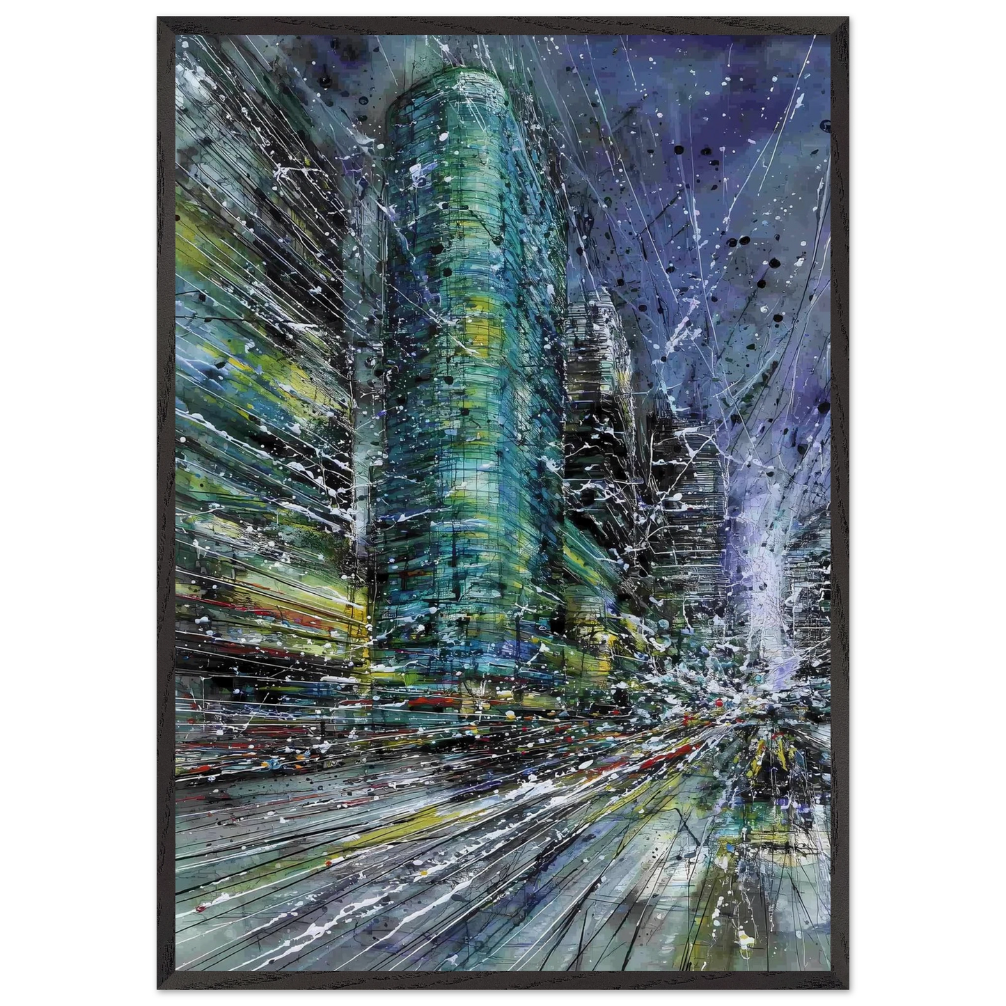 Vertige de la Cité — tableau encadré bois — art mural STNCL