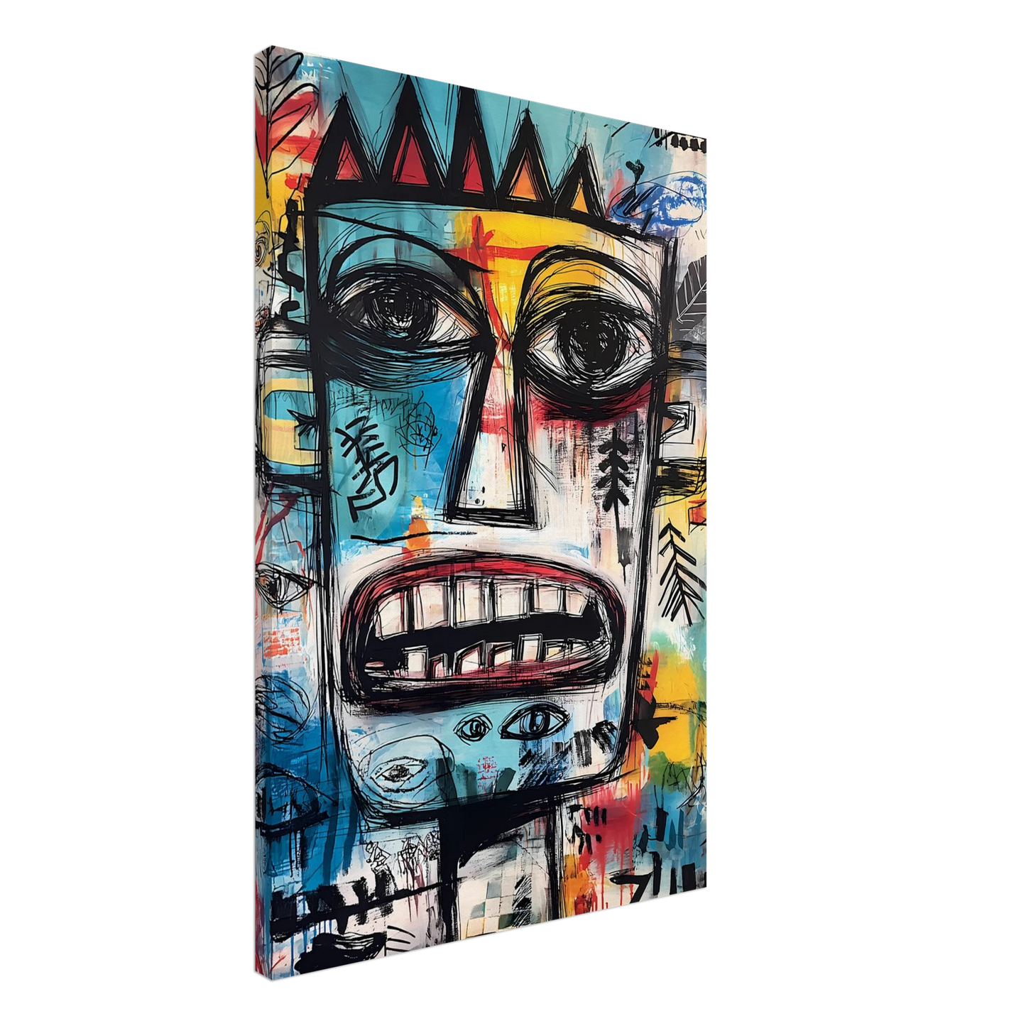 Roi Primitif — tableau sur toile — vue 2 — art mural STNCL