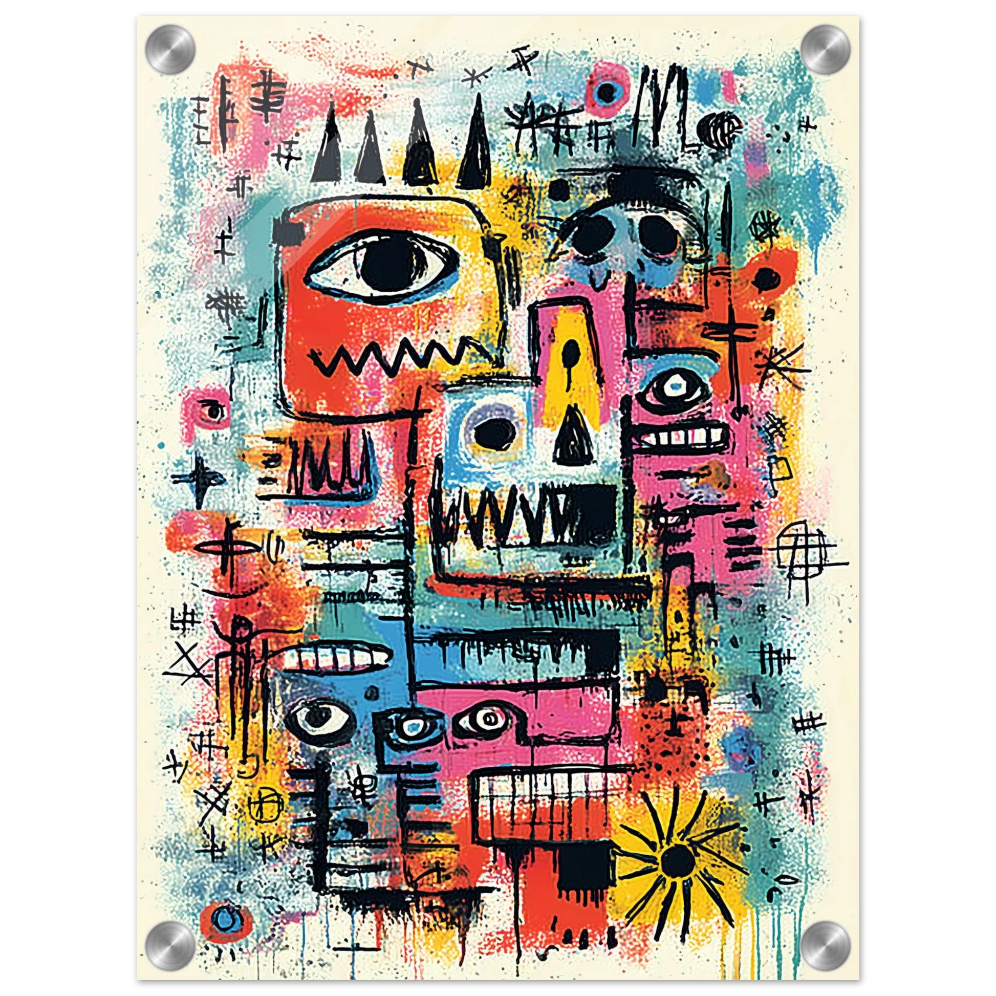 Tribu Primitive — tableau plexiglas — vue 3 — art mural STNCL