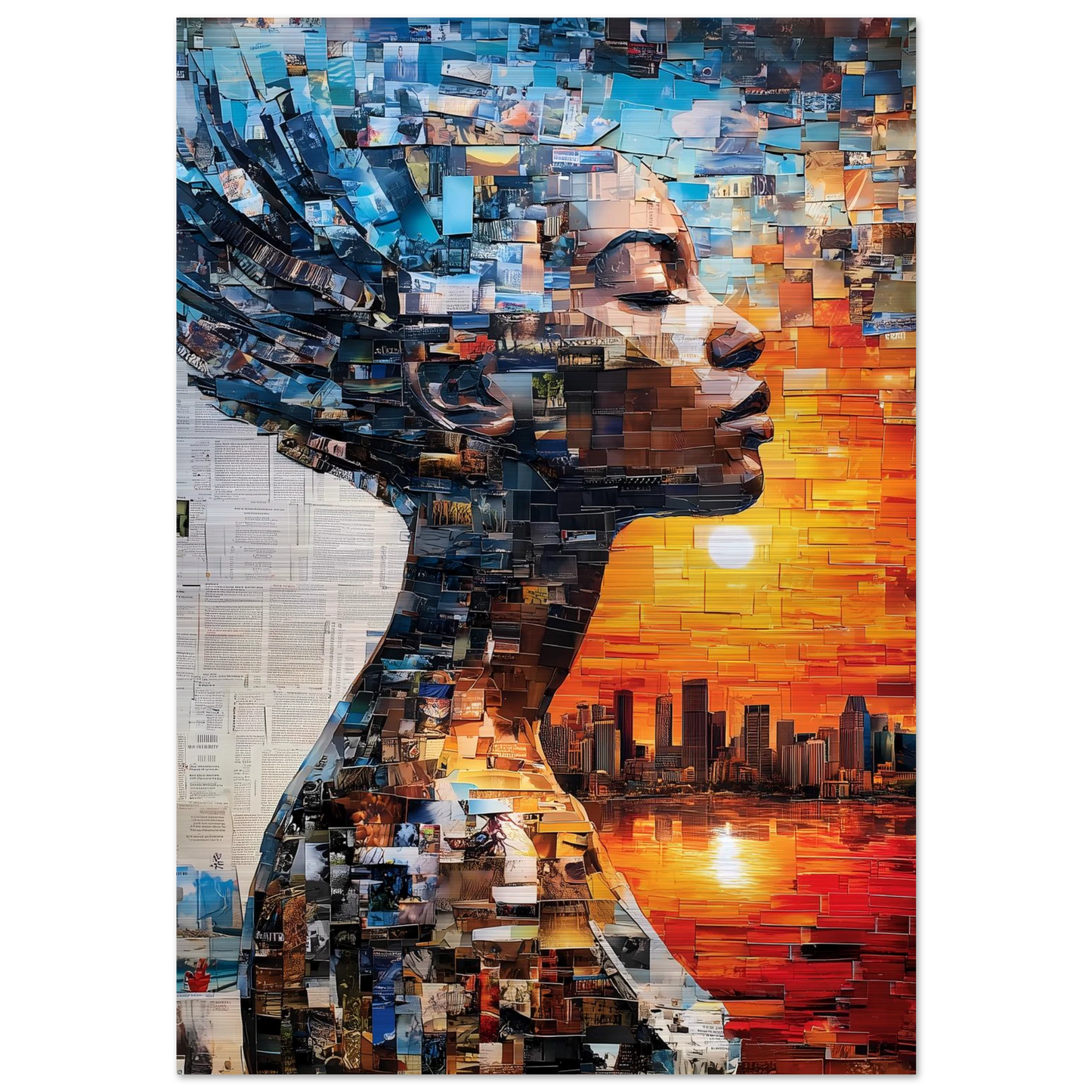 Horizon de Papier — tableau aluminium — art mural STNCL