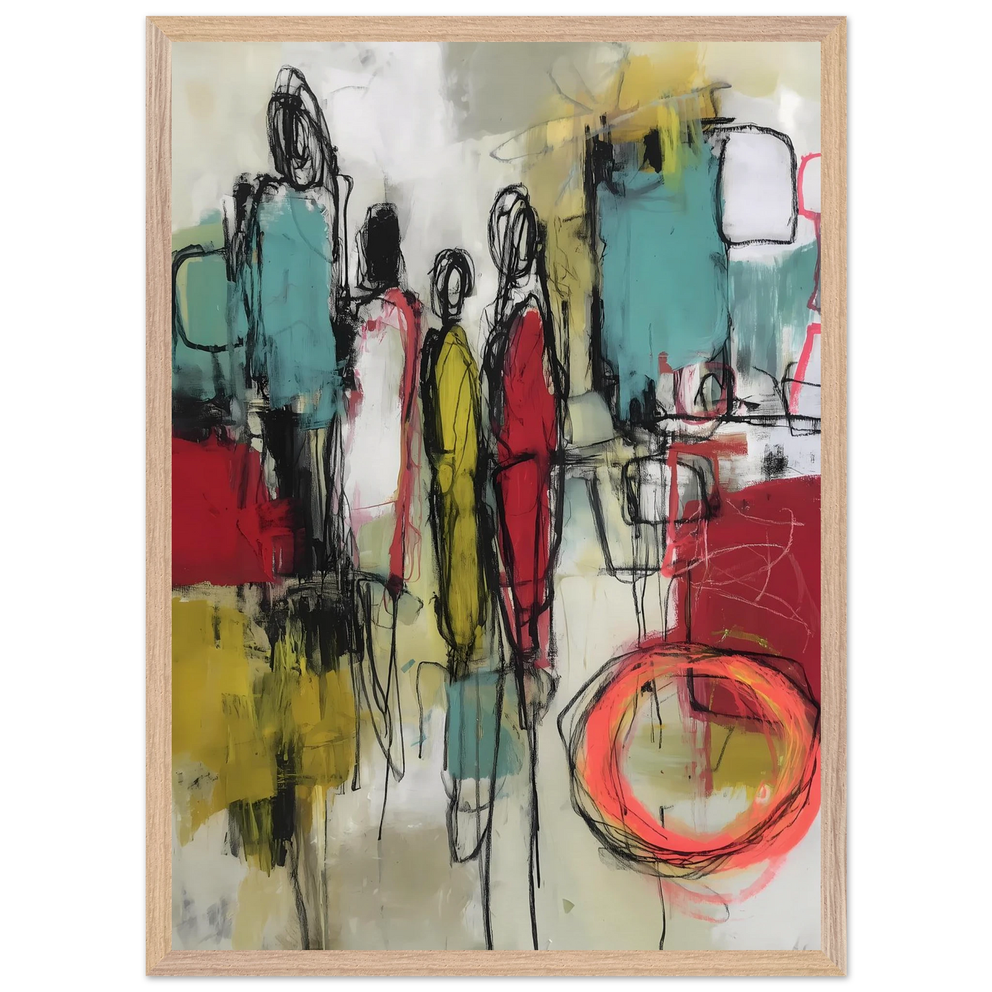 Sédiments d'un Été Brûlé — tableau encadré bois — vue 13 — art mural STNCL