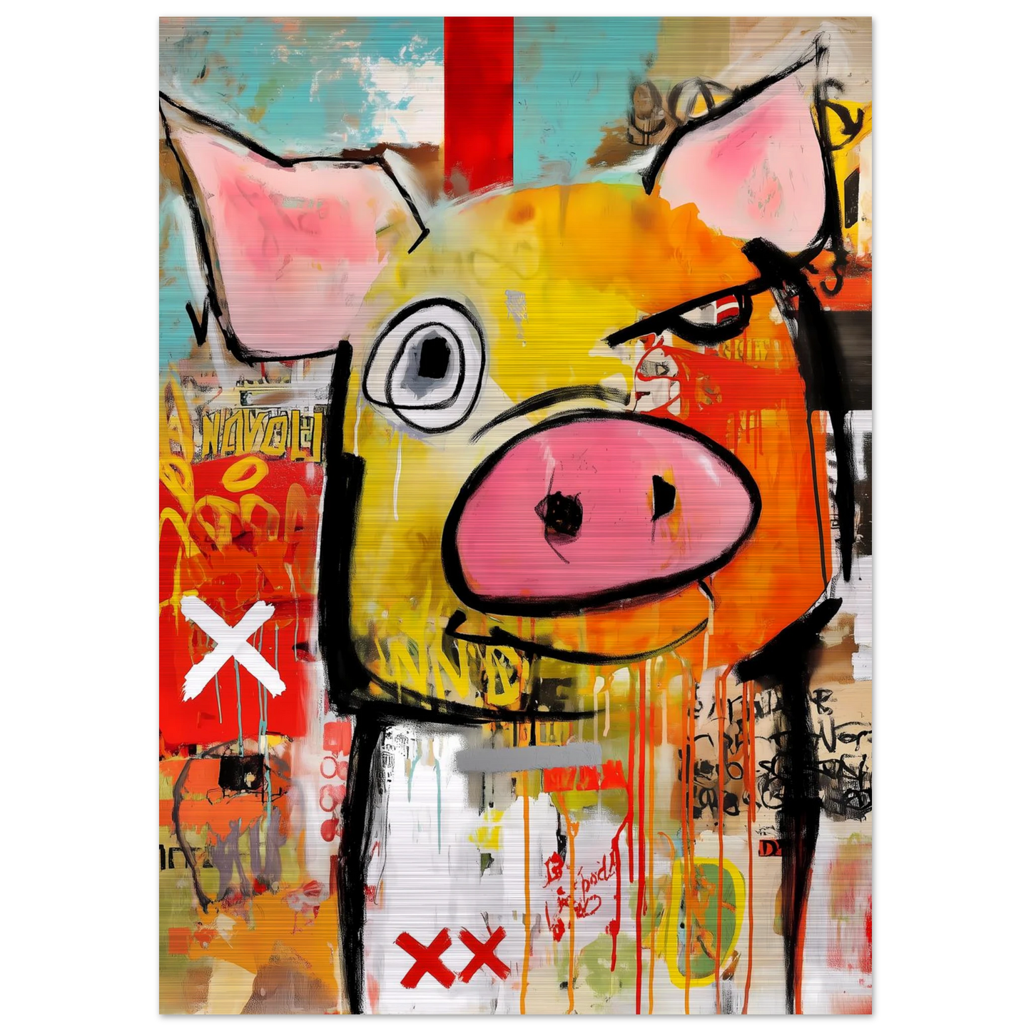 Le Cochon Bougon — tableau aluminium — vue 4 — art mural STNCL